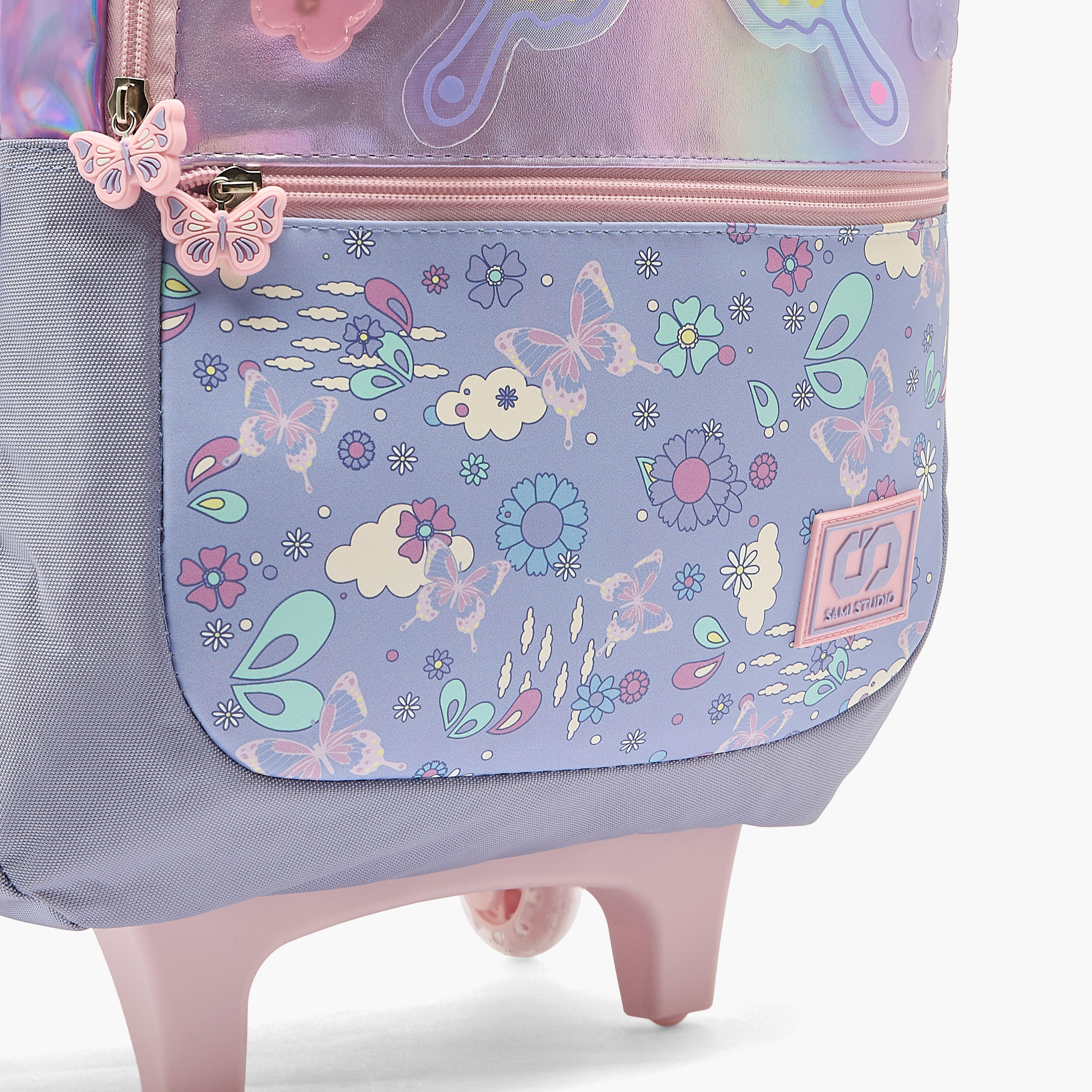 شنطة ظهر بطبعات فراشات للبنات 5-8 سنوات مع حمالات مبطنة من مارشميلو-school-bagsandbackpacks-trolleybags-image-4