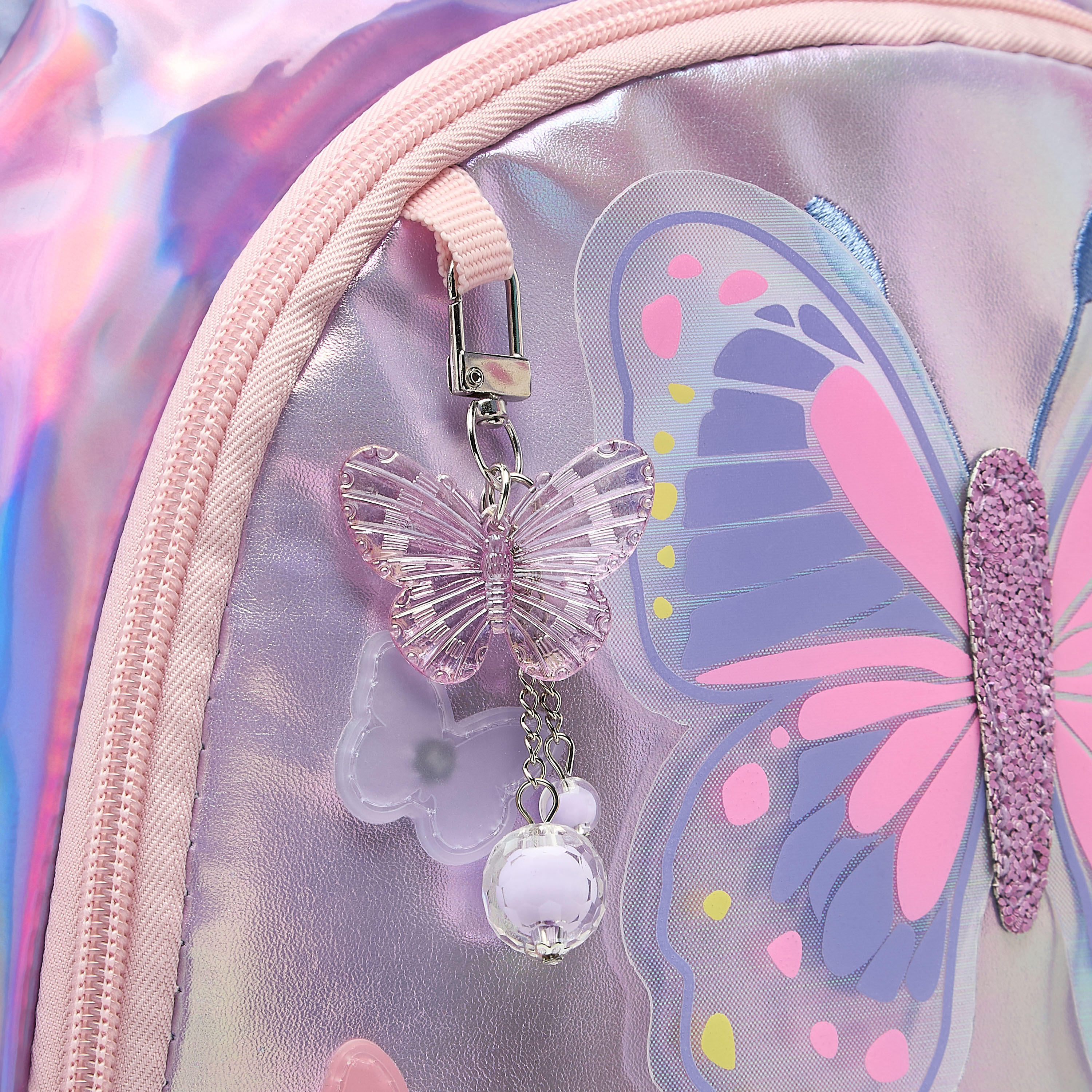 شنطة ظهر بطبعات فراشات للبنات 5-8 سنوات مع حمالات مبطنة من مارشميلو-school-bagsandbackpacks-trolleybags-image-5