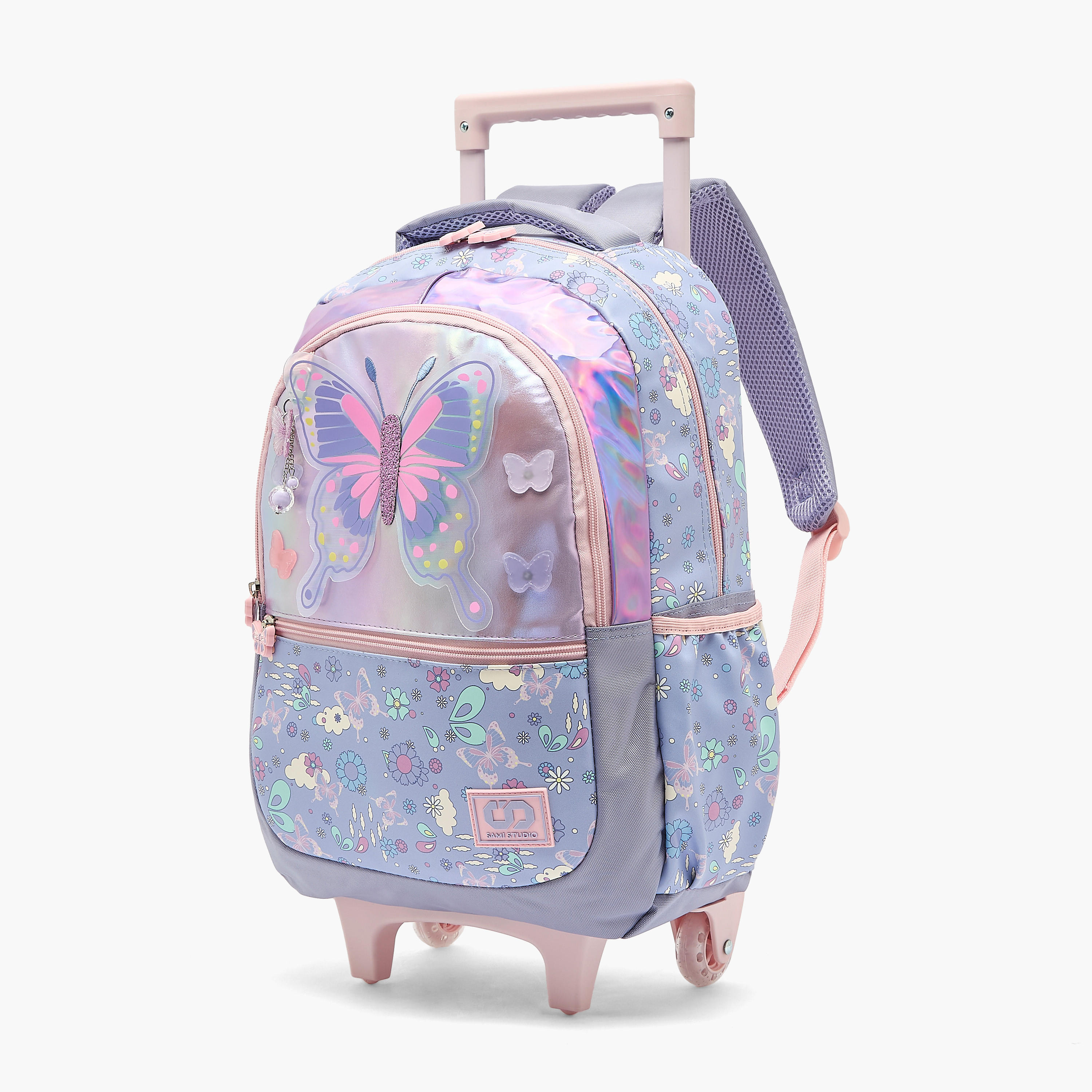 شنطة ظهر بطبعات فراشات للبنات 5-8 سنوات مع حمالات مبطنة من مارشميلو-school-bagsandbackpacks-trolleybags-image-6