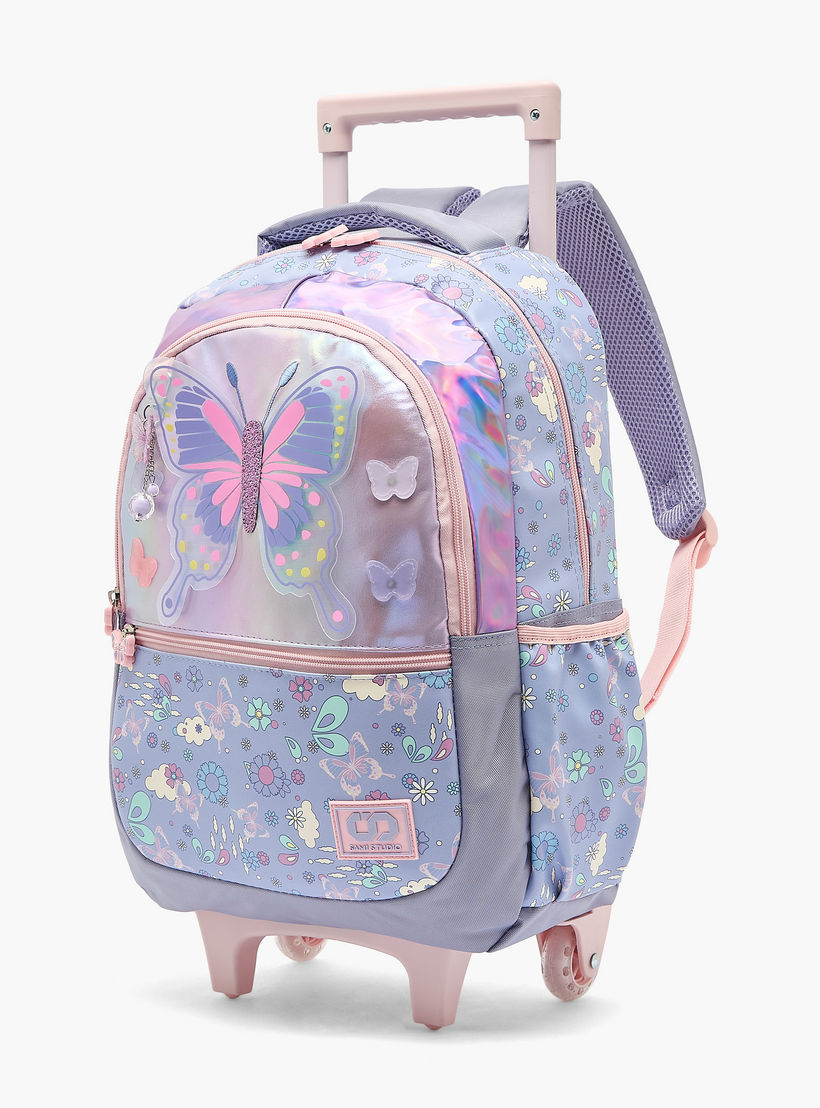 شنطة ظهر بطبعات فراشات للبنات 5-8 سنوات مع حمالات مبطنة من مارشميلو-school-bagsandbackpacks-trolleybags-image-6