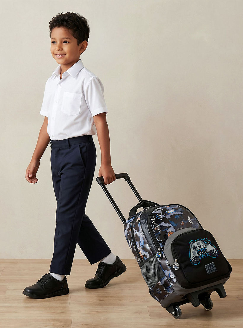 SAMI STUDIO Game Print Trolley Bag for Boys 8-12 Years with Zip Closure - 17 inches-school-bagsandbackpacks-trolleybags-image-3