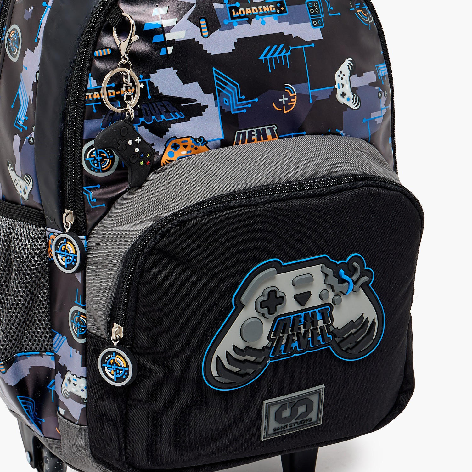 SAMI STUDIO Game Print Trolley Bag for Boys 8-12 Years with Zip Closure - 17 inches-school-bagsandbackpacks-trolleybags-image-4