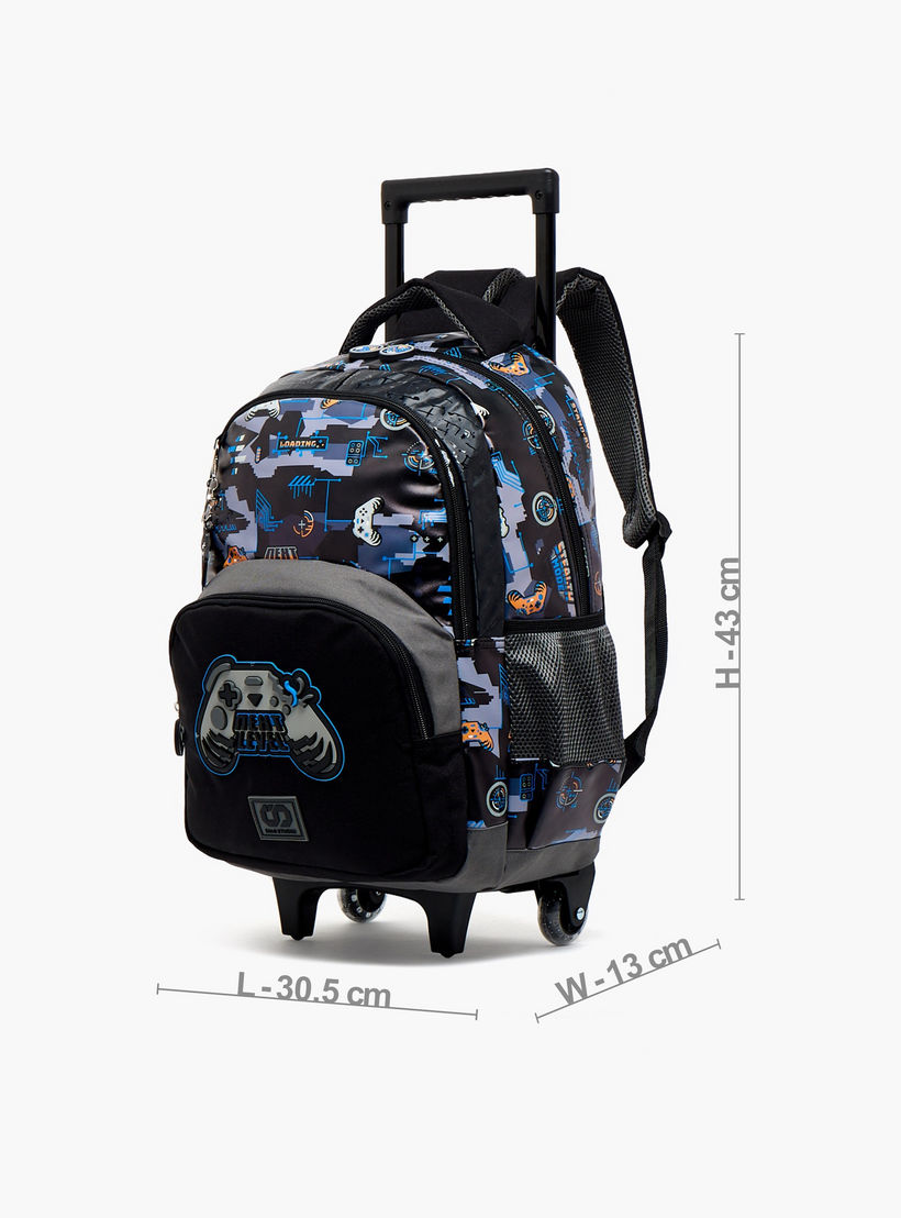 SAMI STUDIO Game Print Trolley Bag for Boys 8-12 Years with Zip Closure - 17 inches-school-bagsandbackpacks-trolleybags-image-7