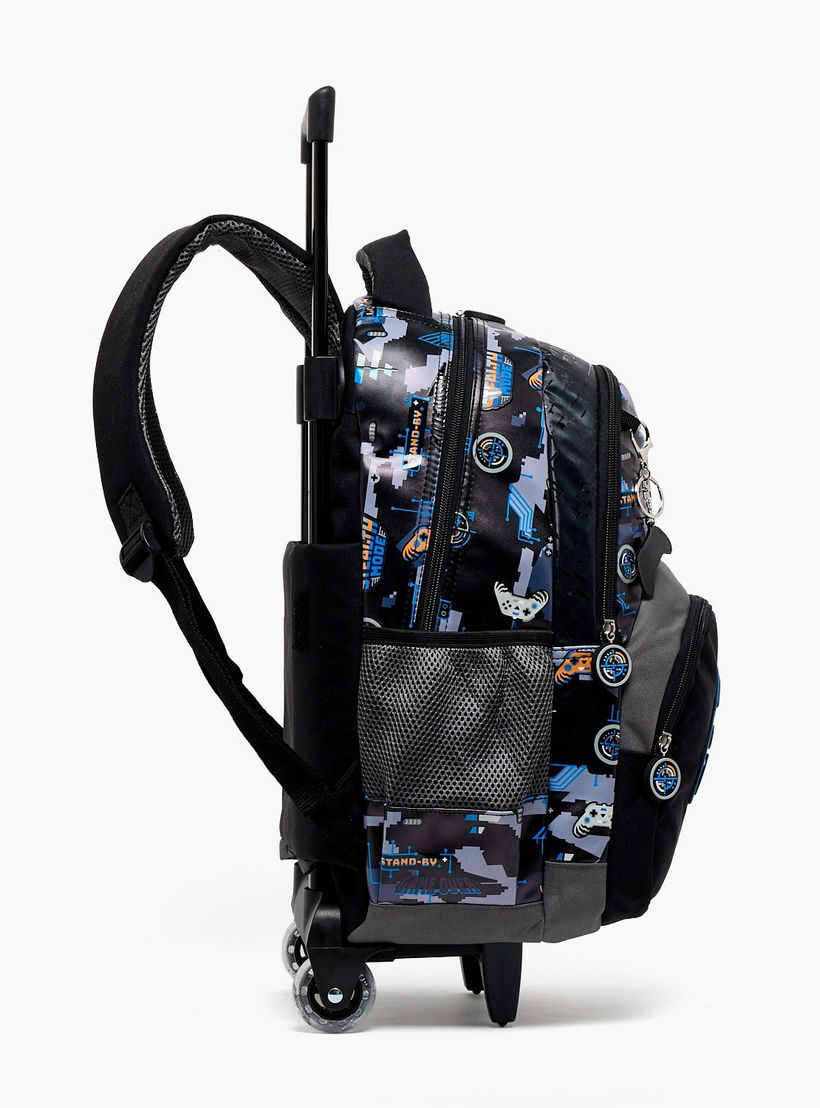 SAMI STUDIO Game Print Trolley Bag for Boys 8-12 Years with Zip Closure - 17 inches-school-bagsandbackpacks-trolleybags-image-9