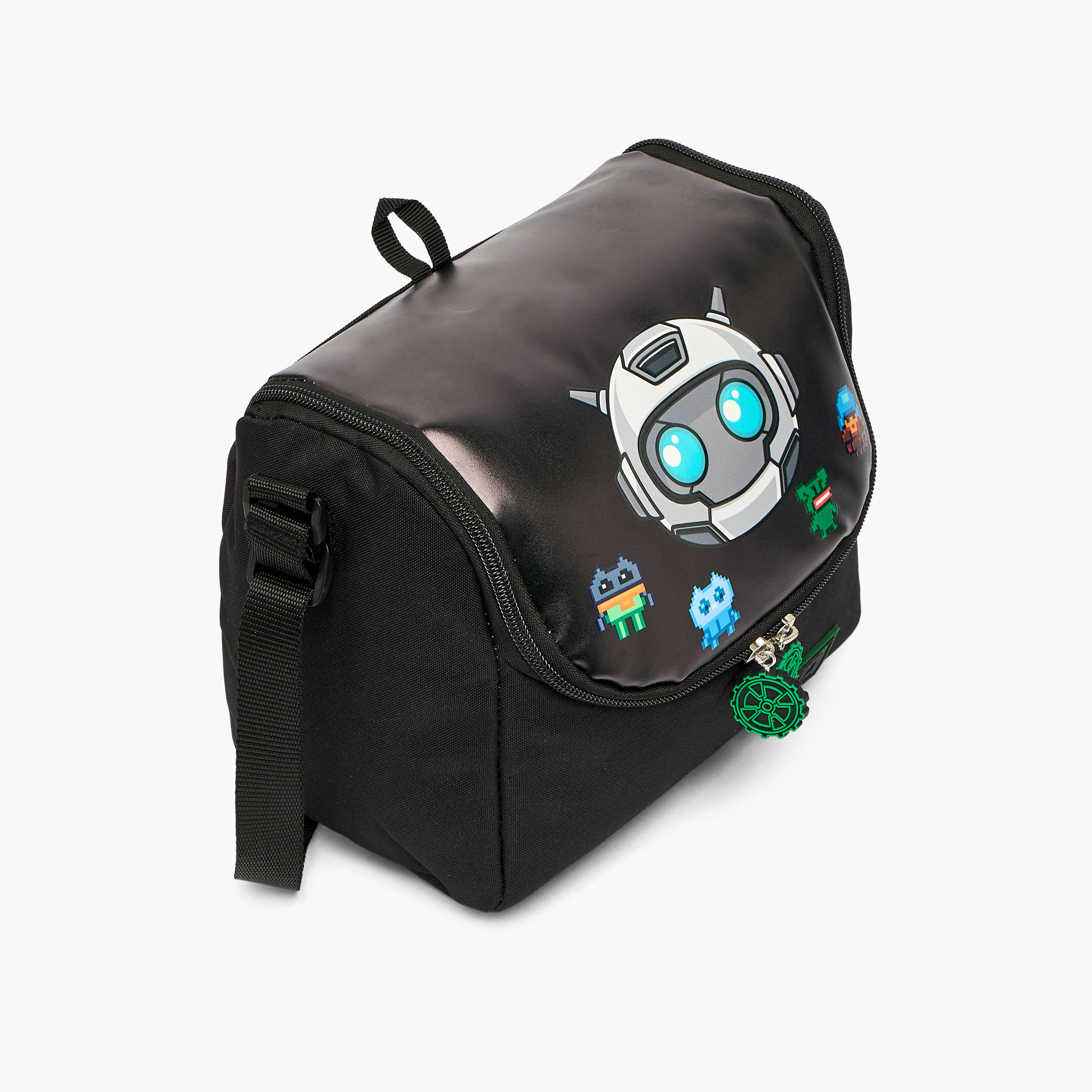 SAMI STUDIO Robot Print Lunch Bag for Boys 5-8 Years with Adjustable Strap-school-lunchessentials-lunchbags-image-2