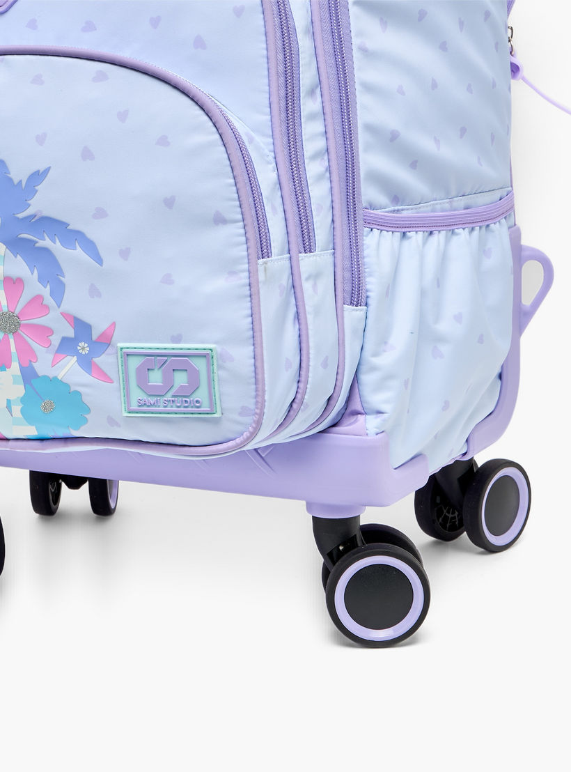 SAMI STUDIO Tropical Print Trolley Bag for Girls 8-13 Years with Retractable Handle - 18 inches-school-bagsandbackpacks-trolleybags-image-12