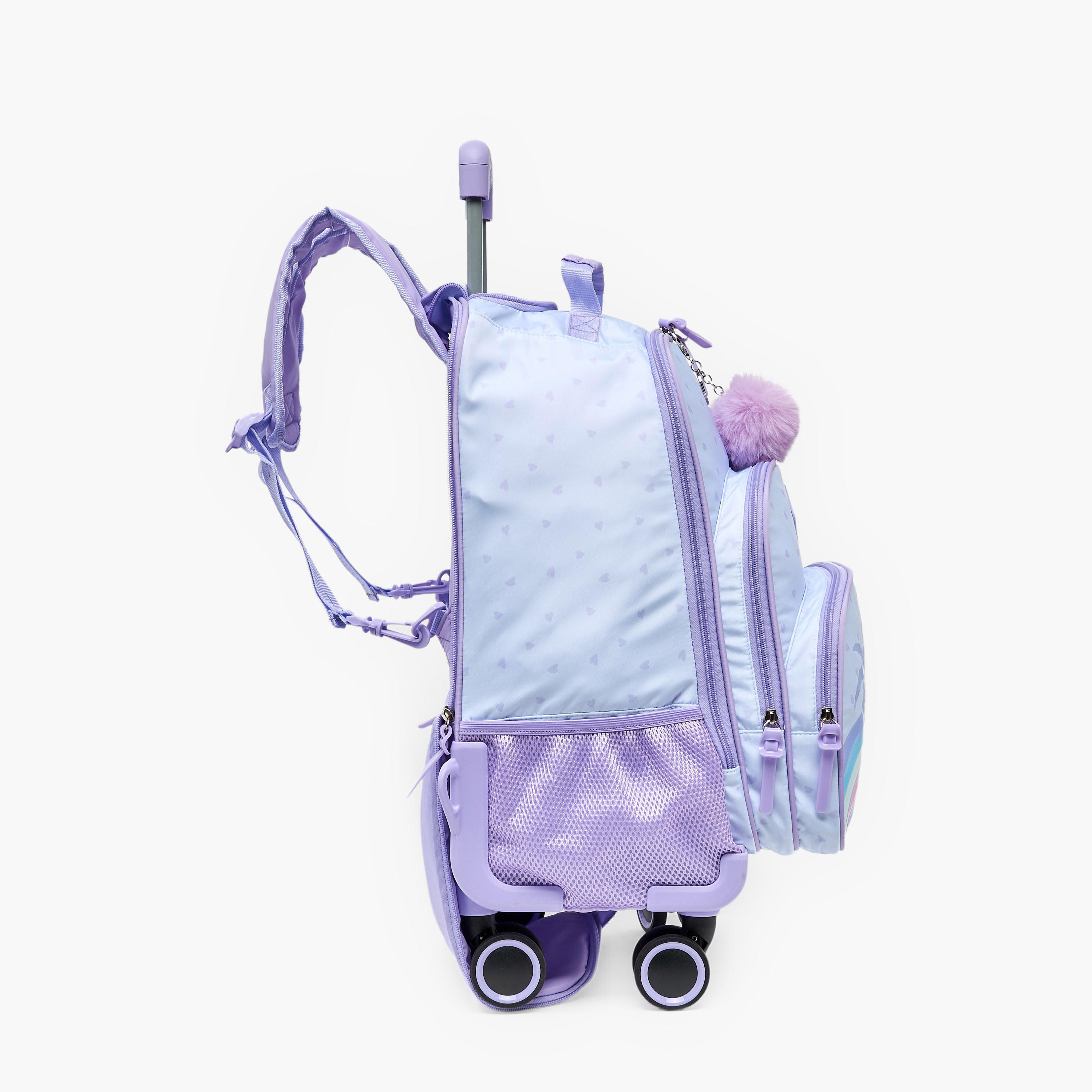 SAMI STUDIO Tropical Print Trolley Bag for Girls 8-13 Years with Retractable Handle - 18 inches-school-bagsandbackpacks-trolleybags-image-8