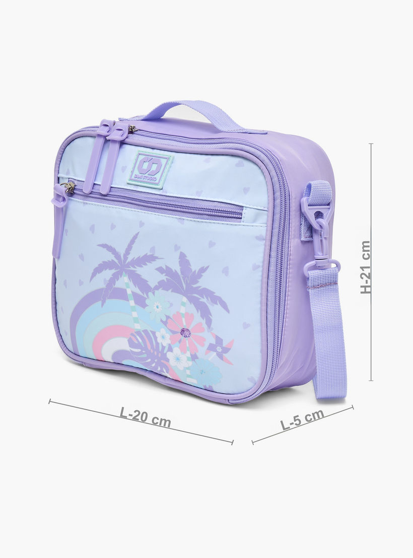 SAMI STUDIO Tropical Print Lunch Bag for Girls 8-13 Years with Detachable Strap-school-lunchessentials-lunchbags-image-9