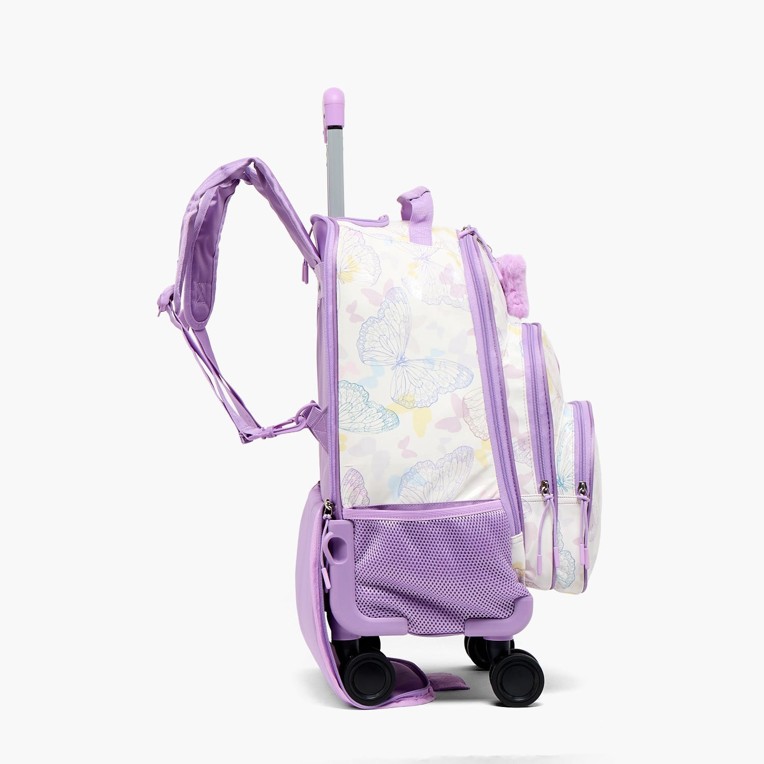 SAMI STUDIO Butterfly Print Trolley Bag for Girls 8-13 Years with Padded Straps -18 inches-school-bagsandbackpacks-trolleybags-image-11