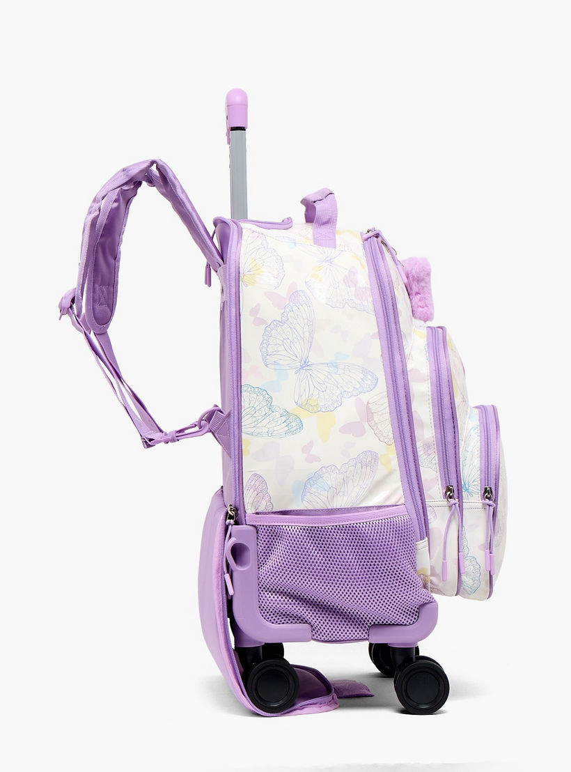 SAMI STUDIO Butterfly Print Trolley Bag for Girls 8-13 Years with Padded Straps -18 inches-school-bagsandbackpacks-trolleybags-image-11