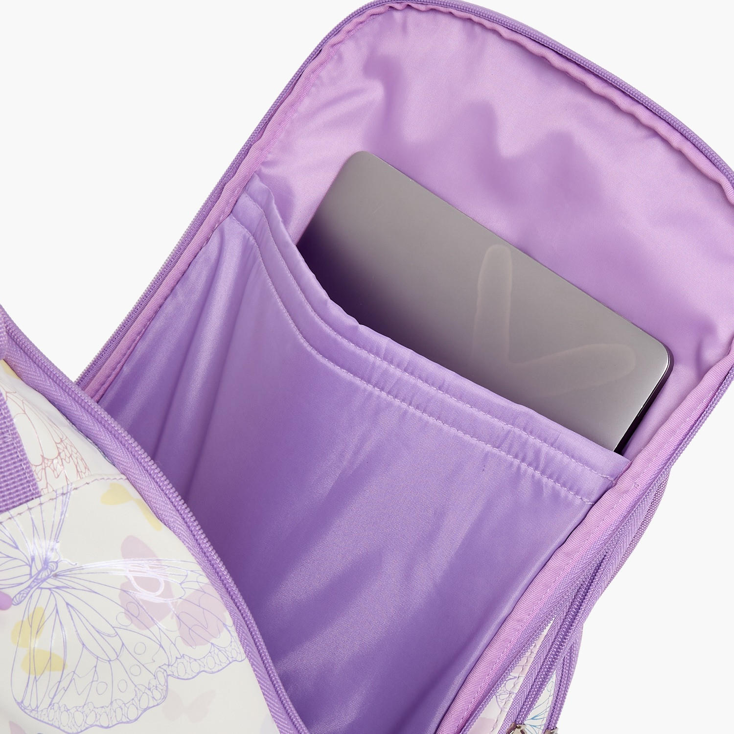 SAMI STUDIO Butterfly Print Trolley Bag for Girls 8-13 Years with Padded Straps -18 inches-school-bagsandbackpacks-trolleybags-image-8