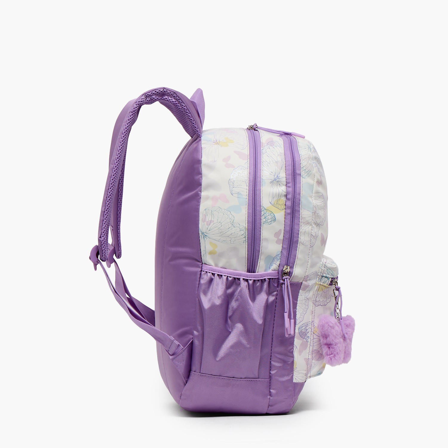 شنطة مدرسية بطبعات فراشات وحمالات كتف مبطنة للبنات 8-13 سنوات من سامي ستديو - 17 بوصة-school-bagsandbackpacks-backpacks-image-8