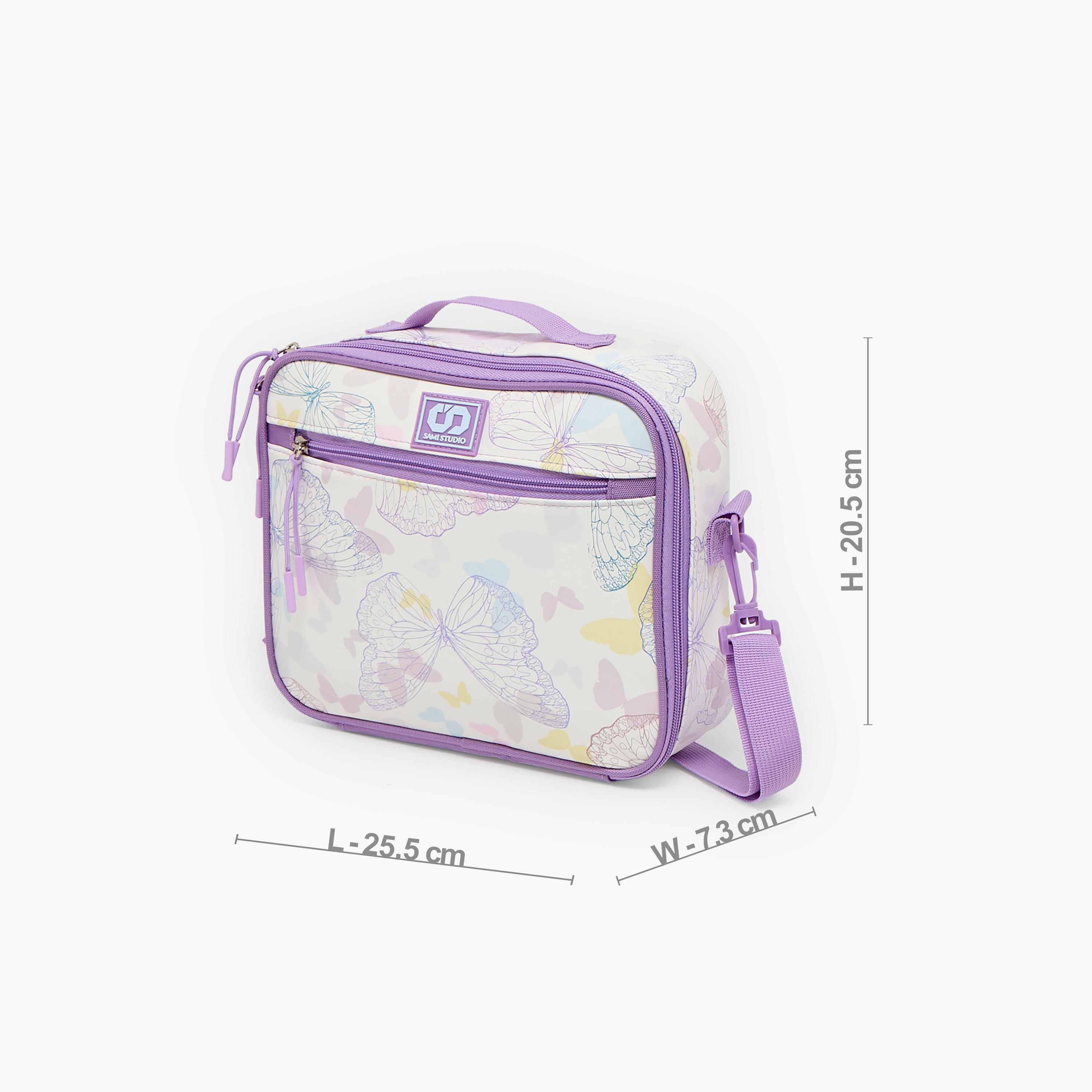 SAMI STUDIO Butterfly Print Lunch Bag for Girls 8-13 Years with Adjustable Strap-school-lunchessentials-lunchbags-image-9