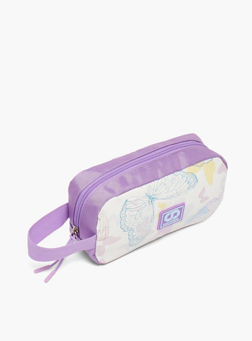 SAMI STUDIO Butterfly Print Pencil Pouch with Zip Closure-school-stationery-pencilcases-image-3
