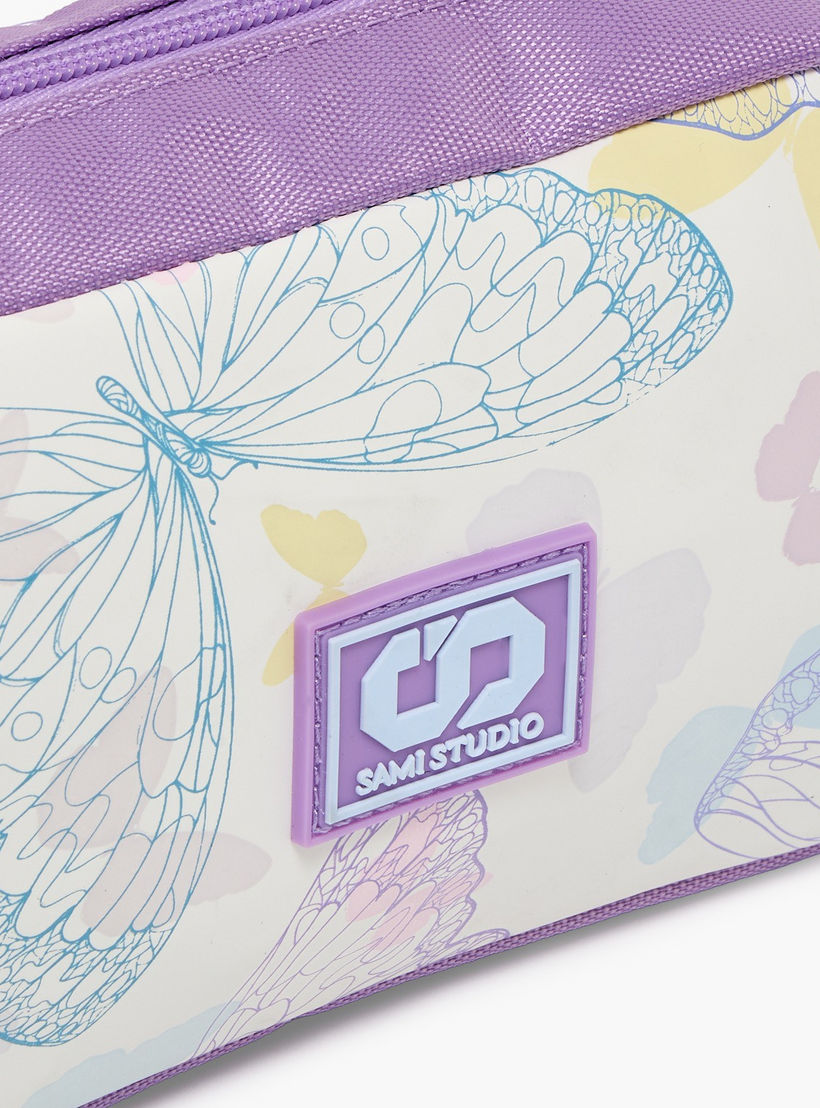 SAMI STUDIO Butterfly Print Pencil Pouch with Zip Closure-school-stationery-pencilcases-image-7