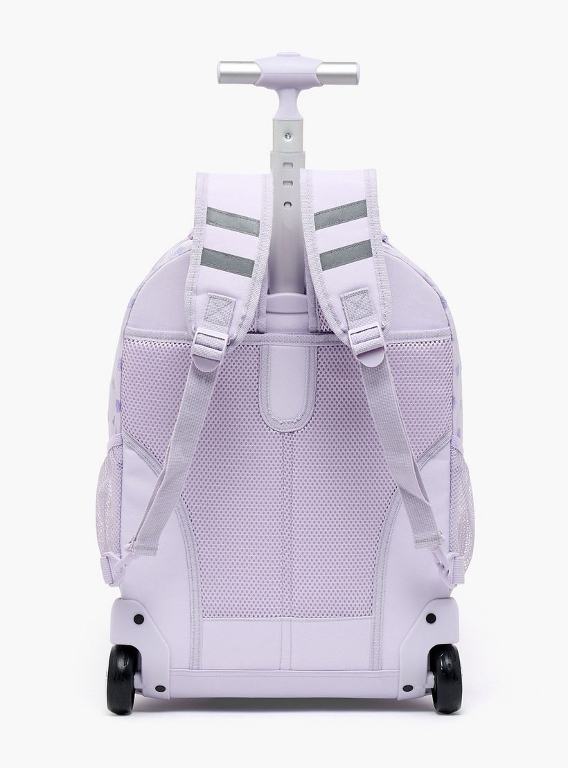 شنطة ترولي بسحاب إغلاق للبنات 8 -13 سنة وبطبعات زهرية من سامي ستوديو - 17 بوصة-school-bagsandbackpacks-trolleybags-image-10