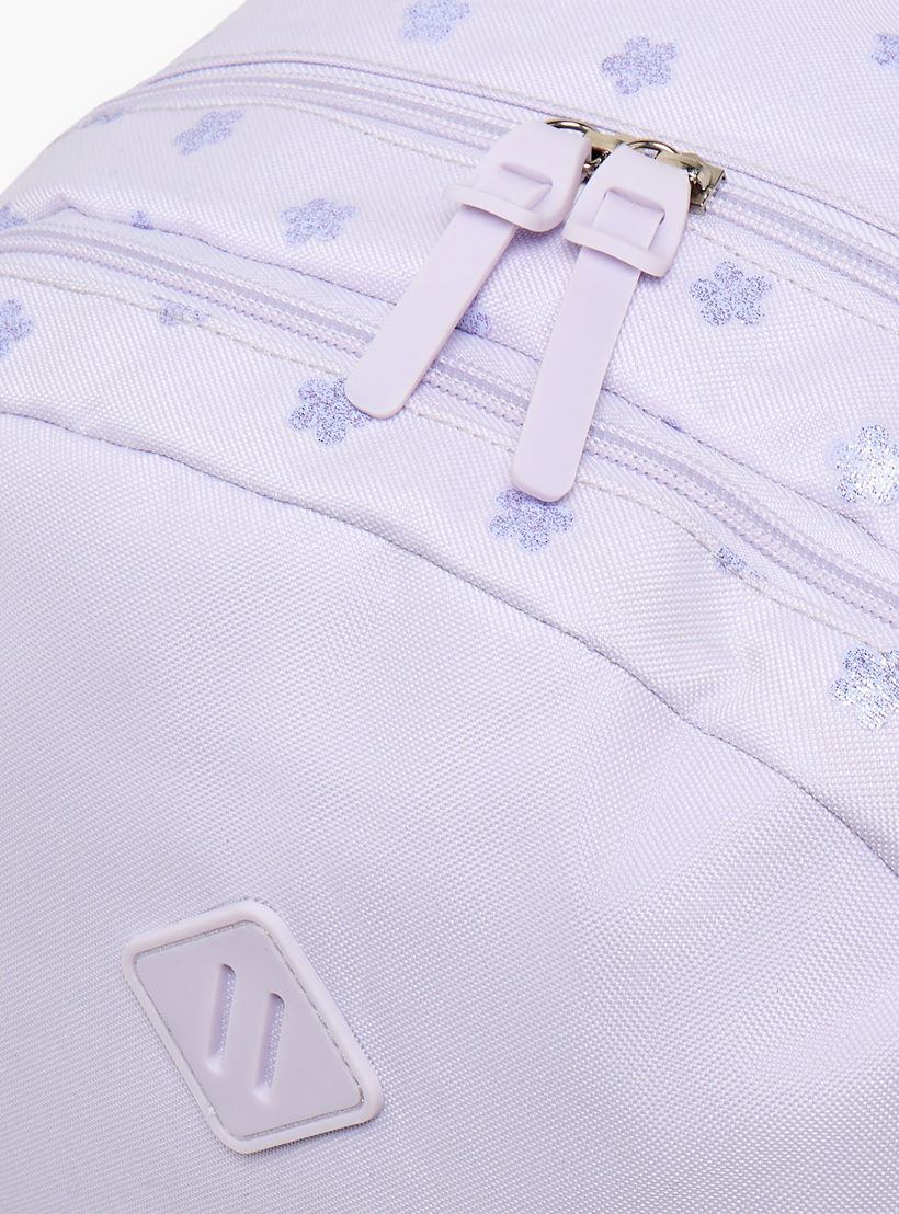 SAMI STUDIO Floral Print Backpack for Girls 8-13 Years with Zip Closure - 17 inches-school-bagsandbackpacks-backpacks-image-5