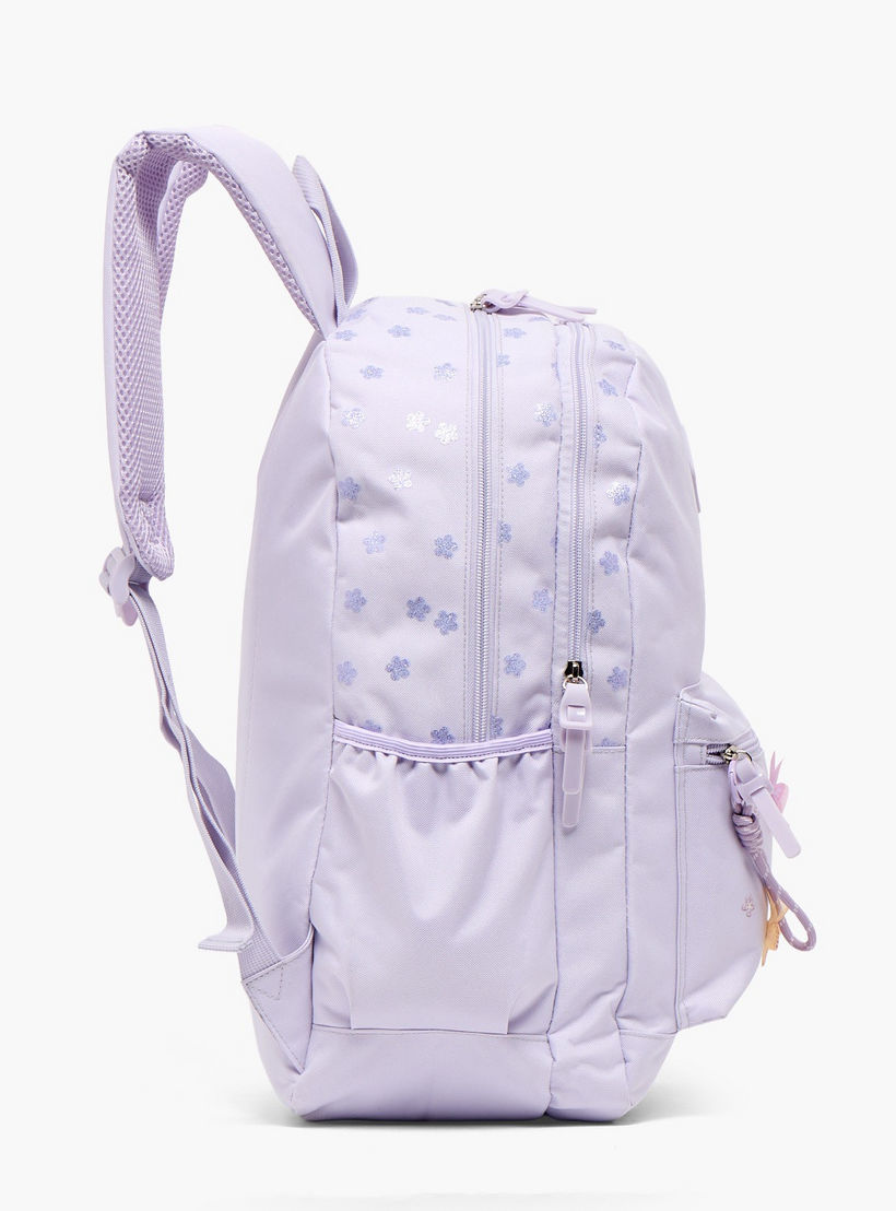 SAMI STUDIO Floral Print Backpack for Girls 8-13 Years with Zip Closure - 17 inches-school-bagsandbackpacks-backpacks-image-8