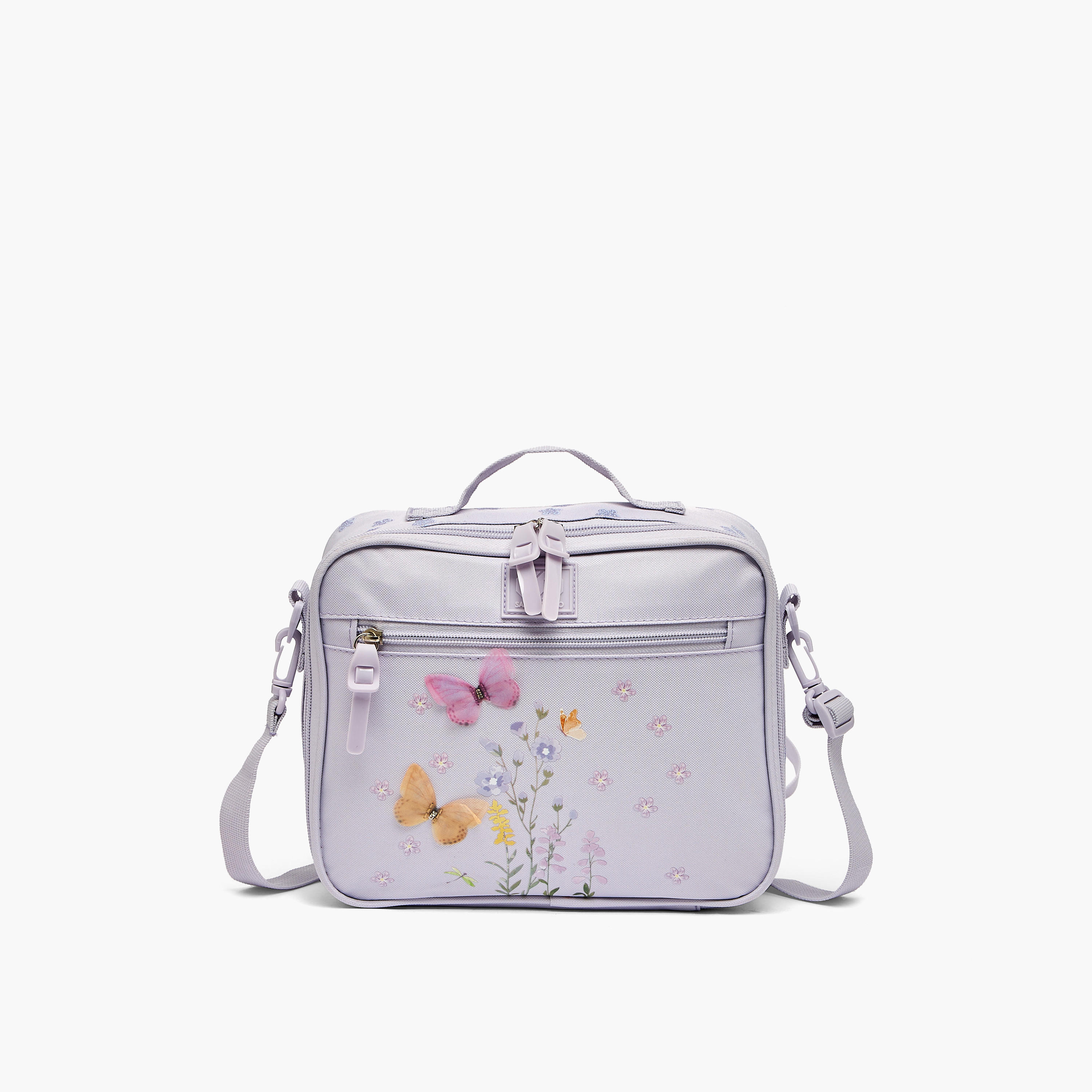 SAMI STUDIO Butterfly Applique Lunch Bag for Girls 8-12 Years with Zip Closure-school-lunchessentials-lunchbags-image-1