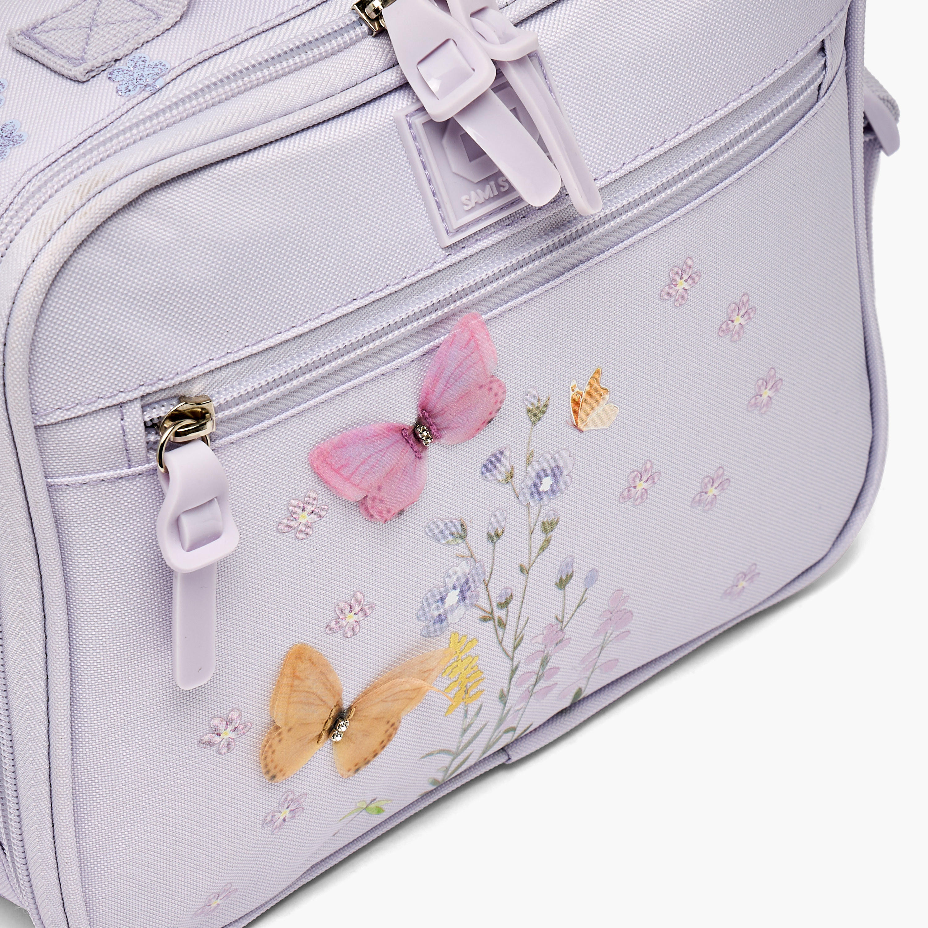 SAMI STUDIO Butterfly Applique Lunch Bag for Girls 8-12 Years with Zip Closure-school-lunchessentials-lunchbags-image-4
