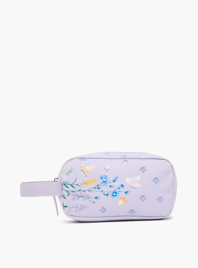 مقلمة بسحاب إغلاق وطبعات زهرية من سامي ستوديو-school-stationery-pencilcases-image-1