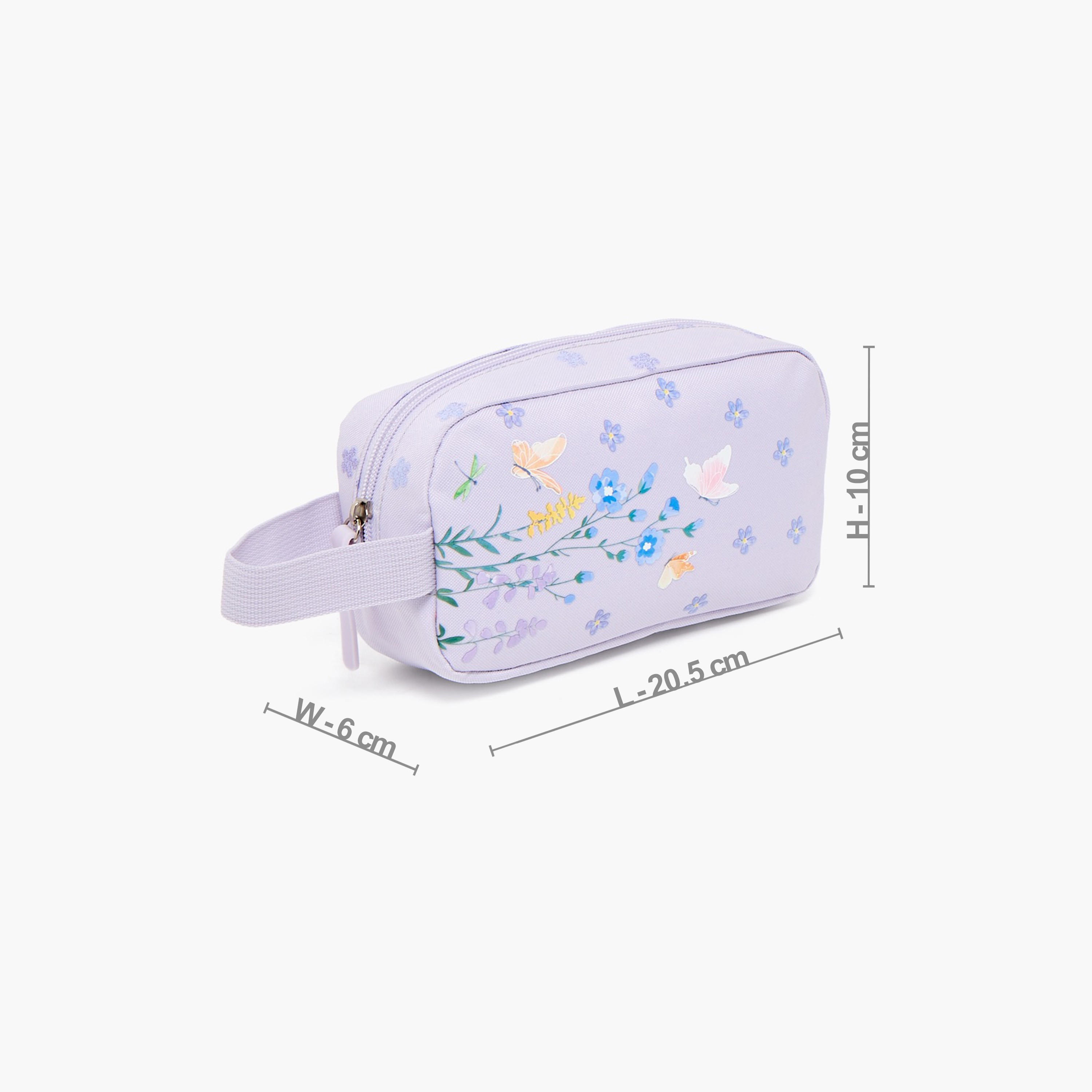 مقلمة بسحاب إغلاق وطبعات زهرية من سامي ستوديو-school-stationery-pencilcases-image-3