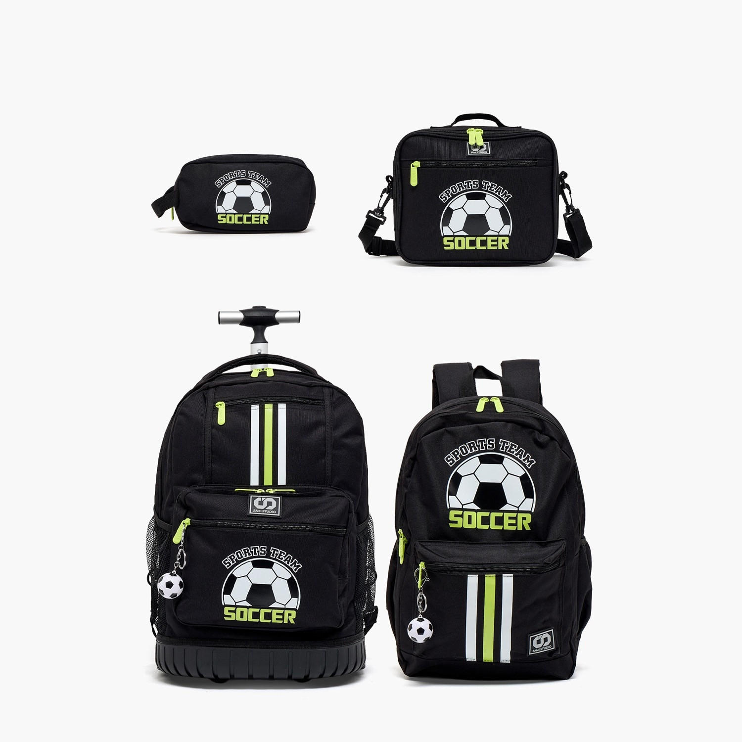 SAMI STUDIO Football Print Trolley Bag for Boys 8-13 Years with Zip Closure - 17 inches-school-bagsandbackpacks-trolleybags-image-13