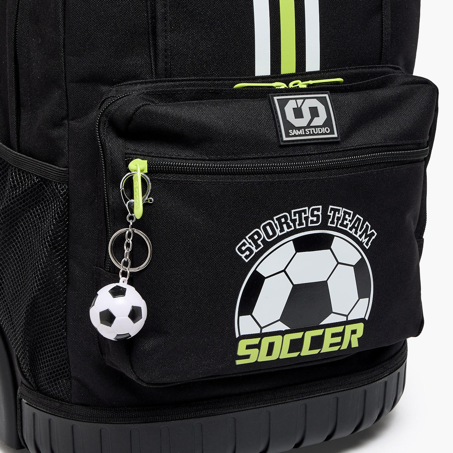 SAMI STUDIO Football Print Trolley Bag for Boys 8-13 Years with Zip Closure - 17 inches-school-bagsandbackpacks-trolleybags-image-4