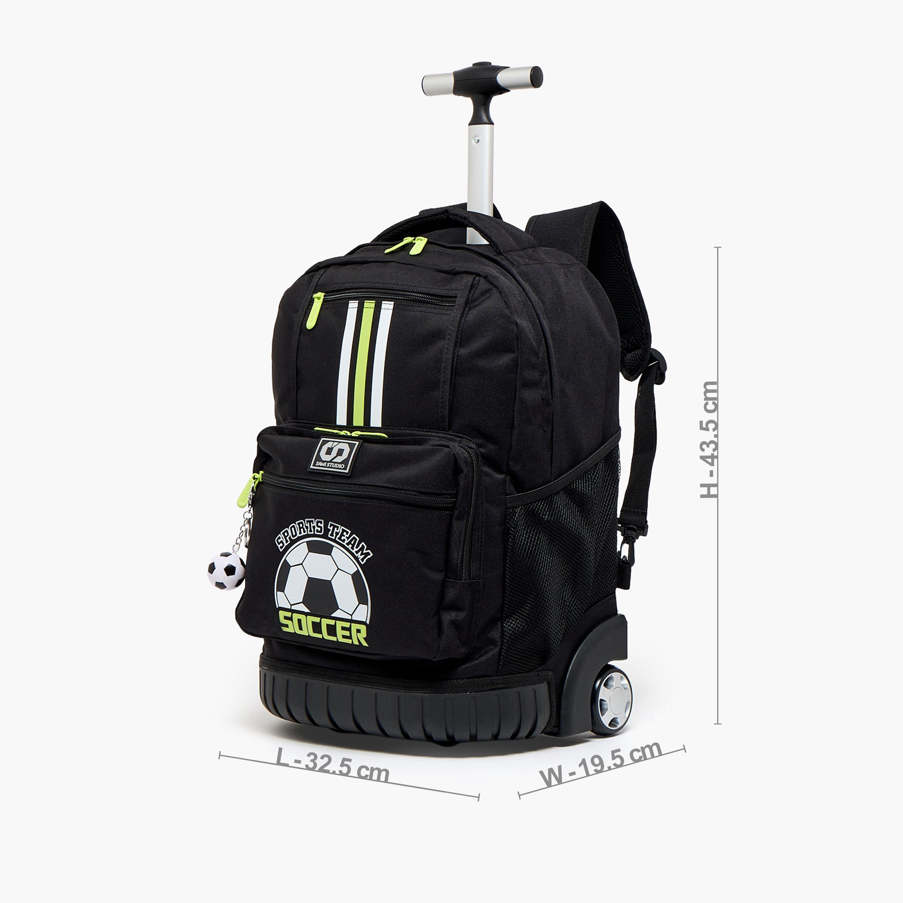 SAMI STUDIO Football Print Trolley Bag for Boys 8-13 Years with Zip Closure - 17 inches-school-bagsandbackpacks-trolleybags-image-7