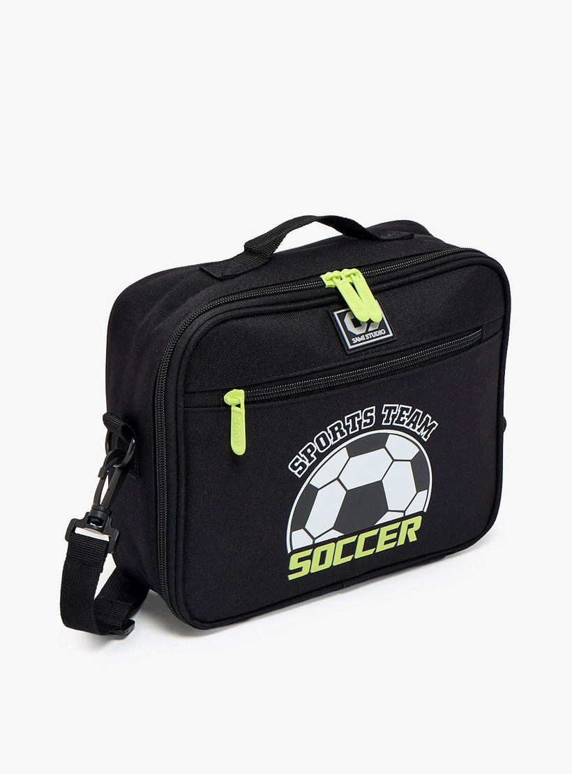 SAMI STUDIO Football Print Lunch Bag for Boys 8-13 Years with Detachable Strap-school-lunchessentials-lunchbags-image-3