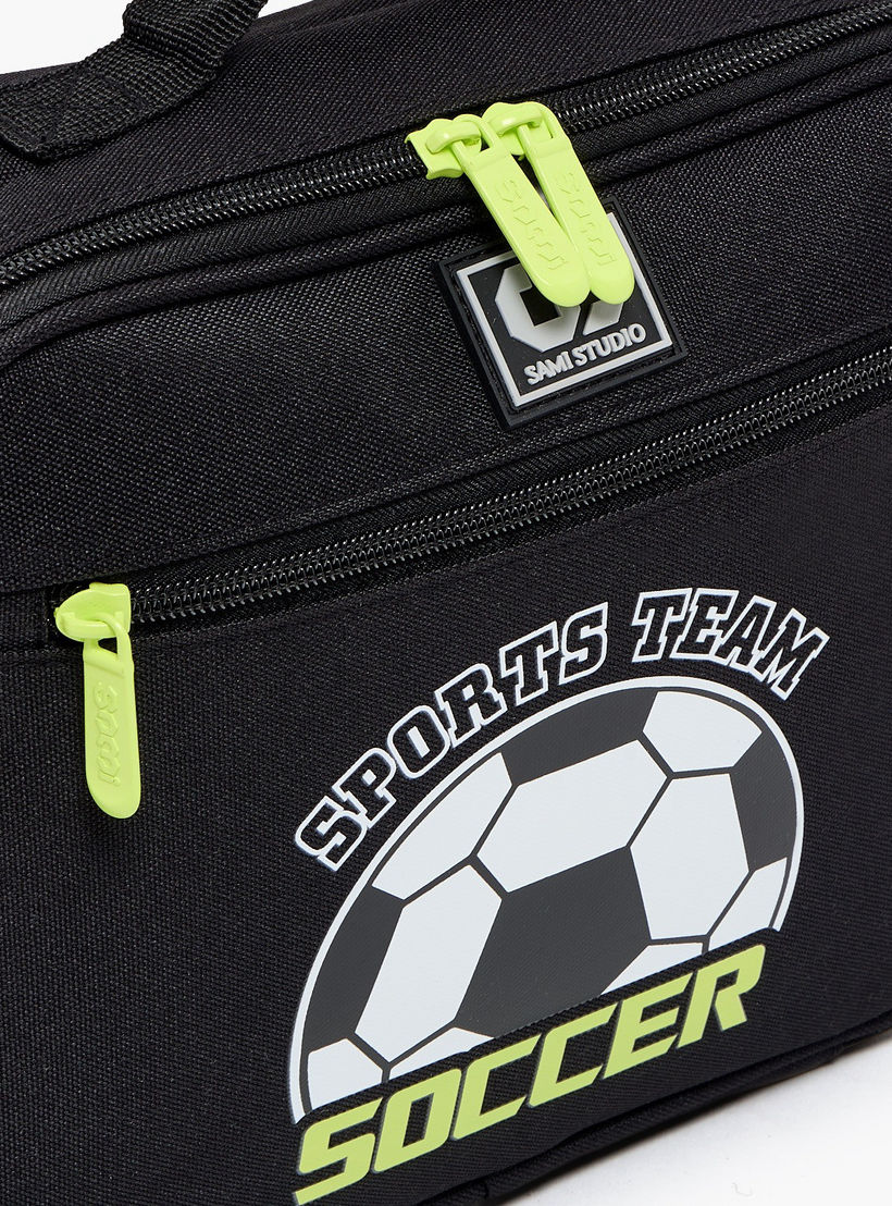 SAMI STUDIO Football Print Lunch Bag for Boys 8-13 Years with Detachable Strap-school-lunchessentials-lunchbags-image-4