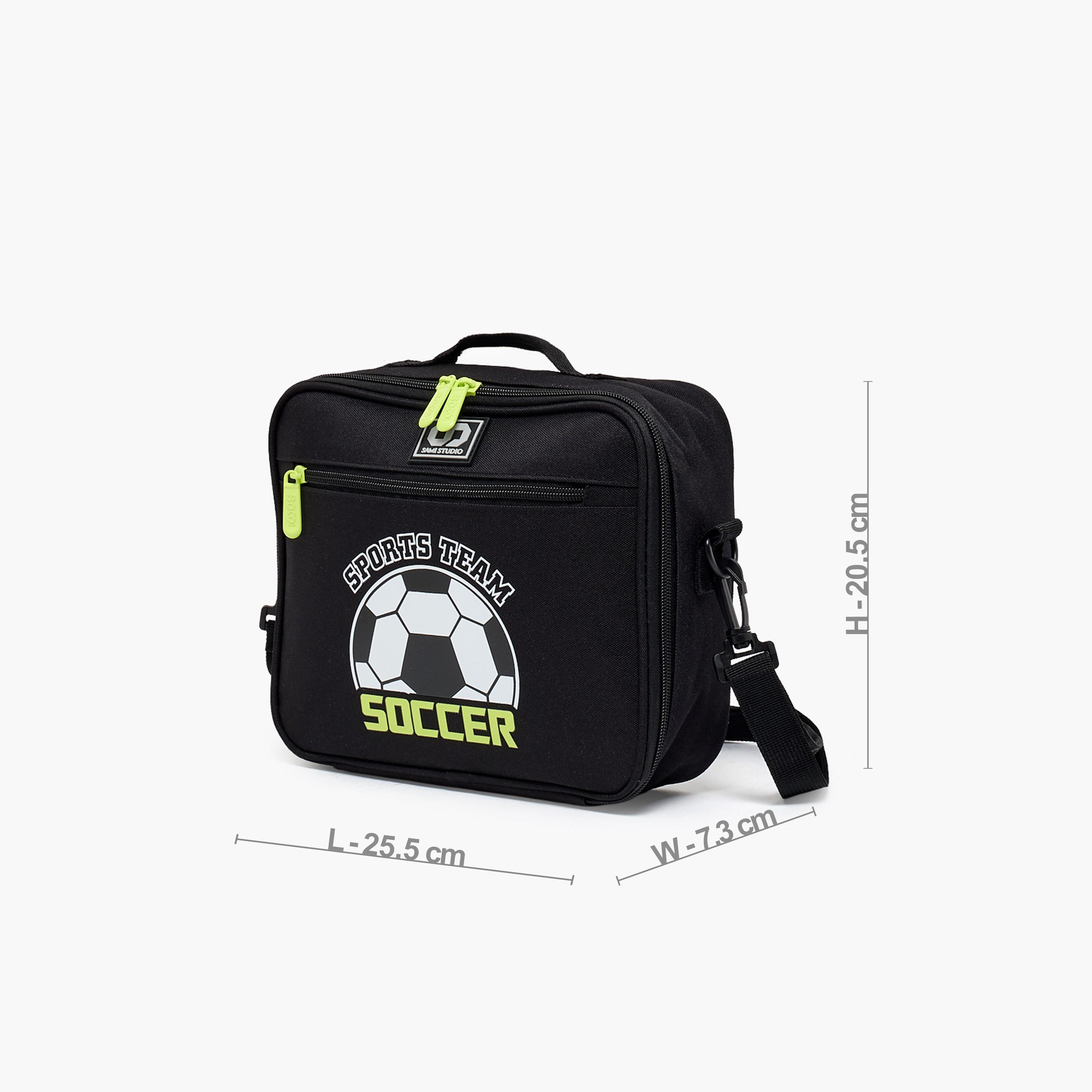 SAMI STUDIO Football Print Lunch Bag for Boys 8-13 Years with Detachable Strap-school-lunchessentials-lunchbags-image-9