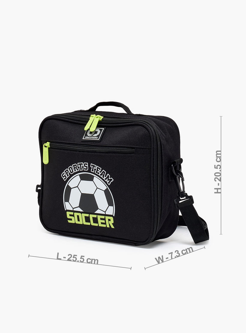 SAMI STUDIO Football Print Lunch Bag for Boys 8-13 Years with Detachable Strap-school-lunchessentials-lunchbags-image-9