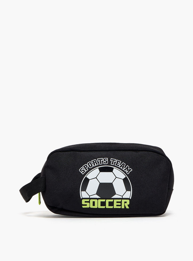مقلمة بسحاب إغلاق وطبعات كرة قدم من سامي ستوديو-school-stationery-pencilcases-image-1