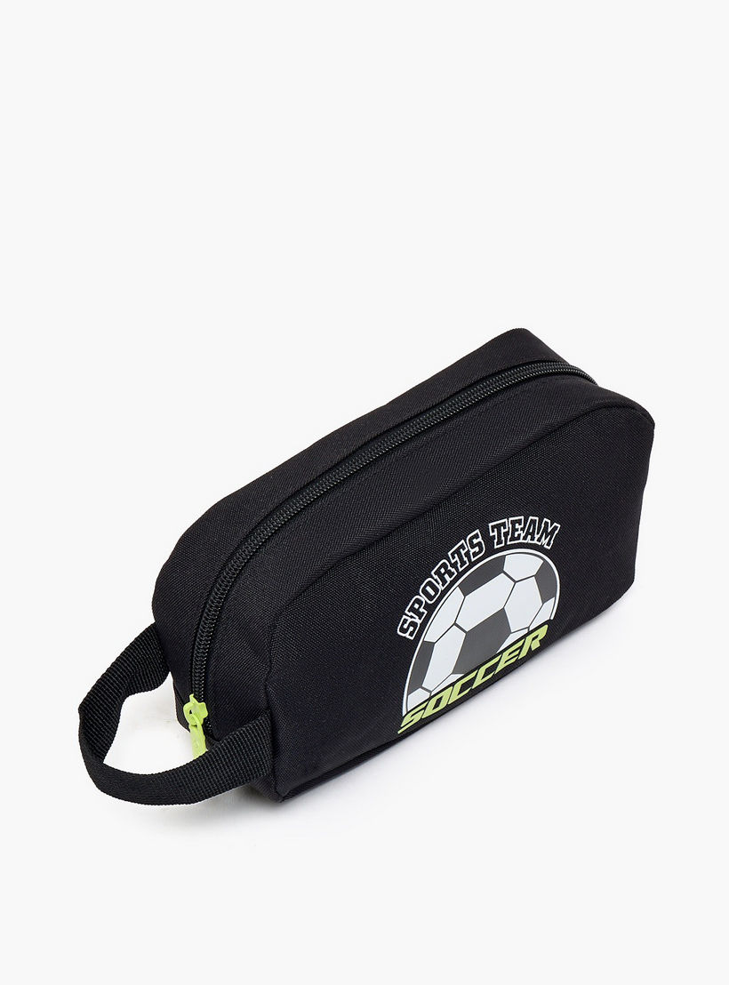 مقلمة بسحاب إغلاق وطبعات كرة قدم من سامي ستوديو-school-stationery-pencilcases-image-3