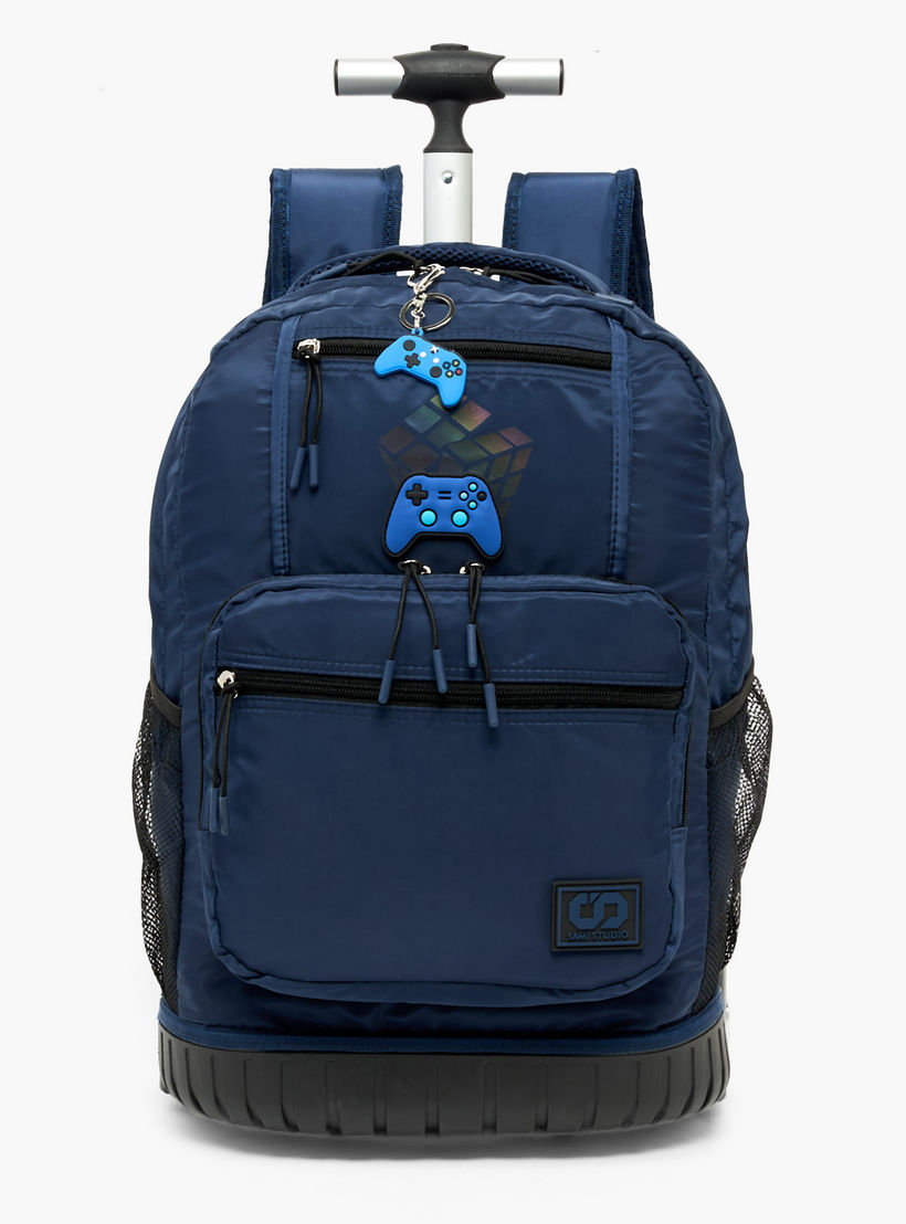 SAMI STUDIO Rubik's Print Trolley Bag for Boys 8-13 Years with Retractable Handle - 17 inches-school-bagsandbackpacks-trolleybags-image-1
