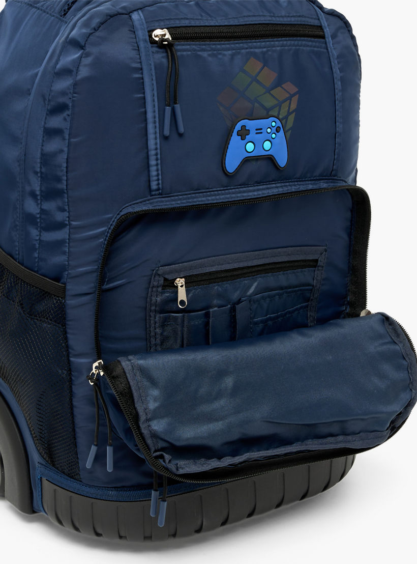 SAMI STUDIO Rubik's Print Trolley Bag for Boys 8-13 Years with Retractable Handle - 17 inches-school-bagsandbackpacks-trolleybags-image-8