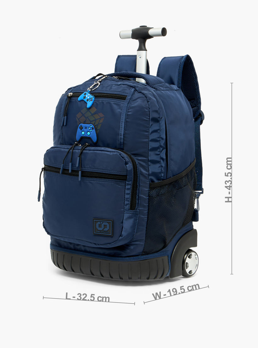 SAMI STUDIO Rubik's Print Trolley Bag for Boys 8-13 Years with Retractable Handle - 17 inches-school-bagsandbackpacks-trolleybags-image-9