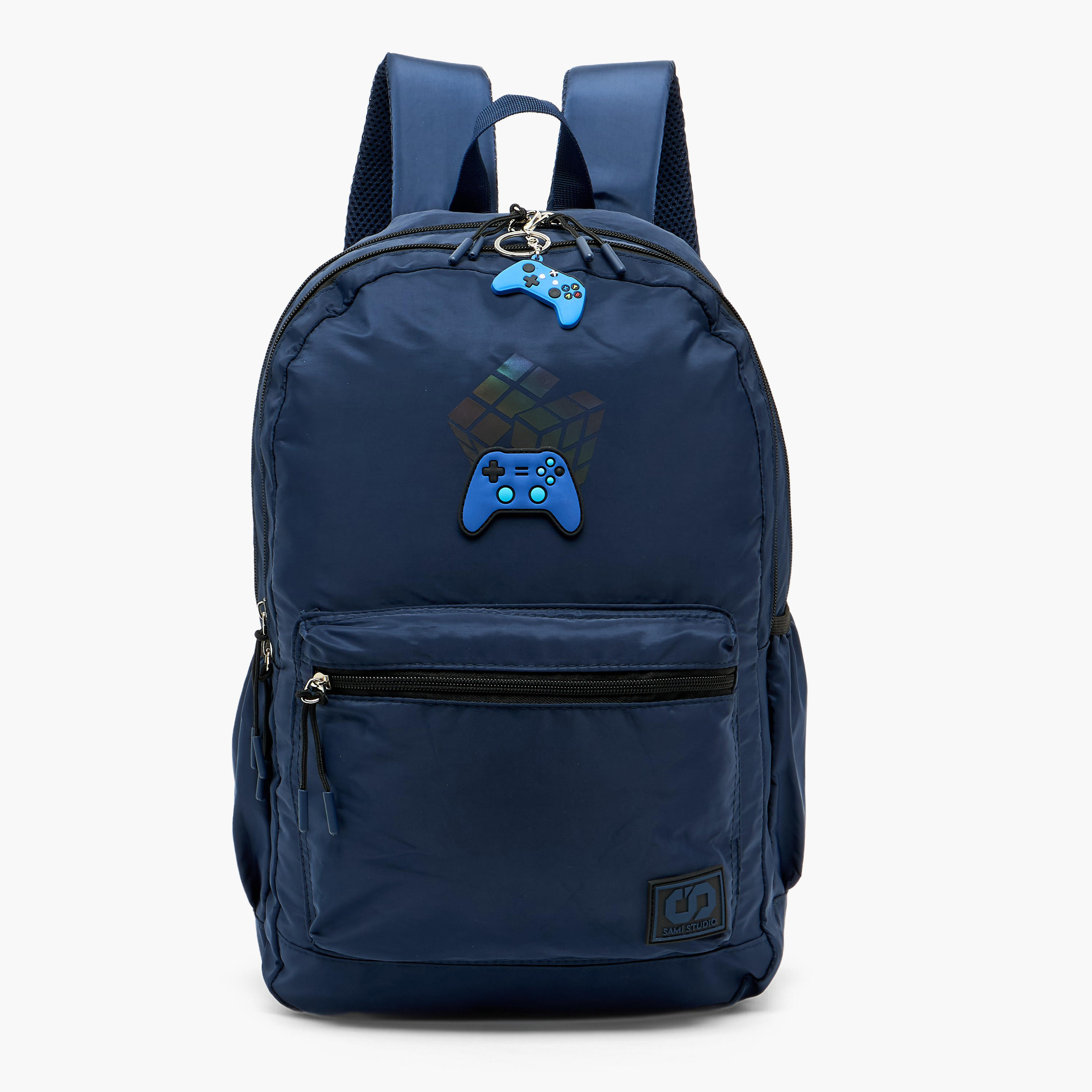 SAMI STUDIO Controller Accent Backpack for Boys 8-13 Years with Padded Shoulder Straps - 17 inches-school-bagsandbackpacks-backpacks-image-1