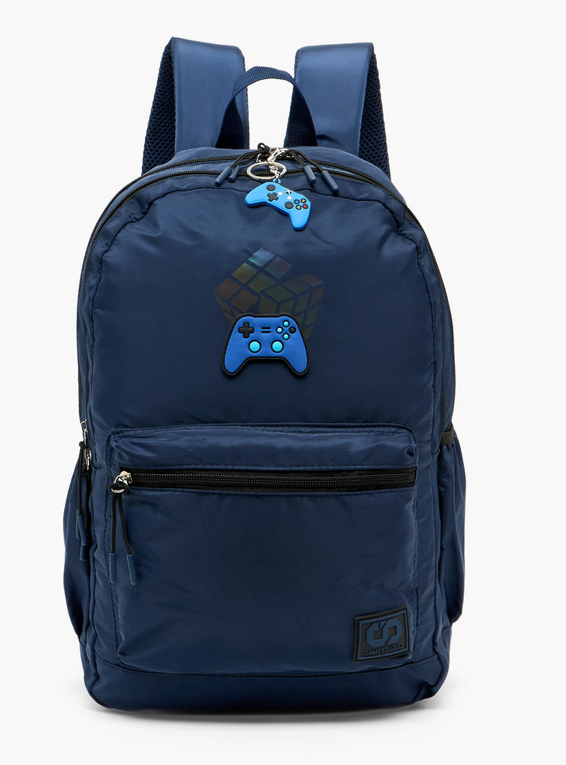 SAMI STUDIO Controller Accent Backpack for Boys 8-13 Years with Padded Shoulder Straps - 17 inches-school-bagsandbackpacks-backpacks-image-1