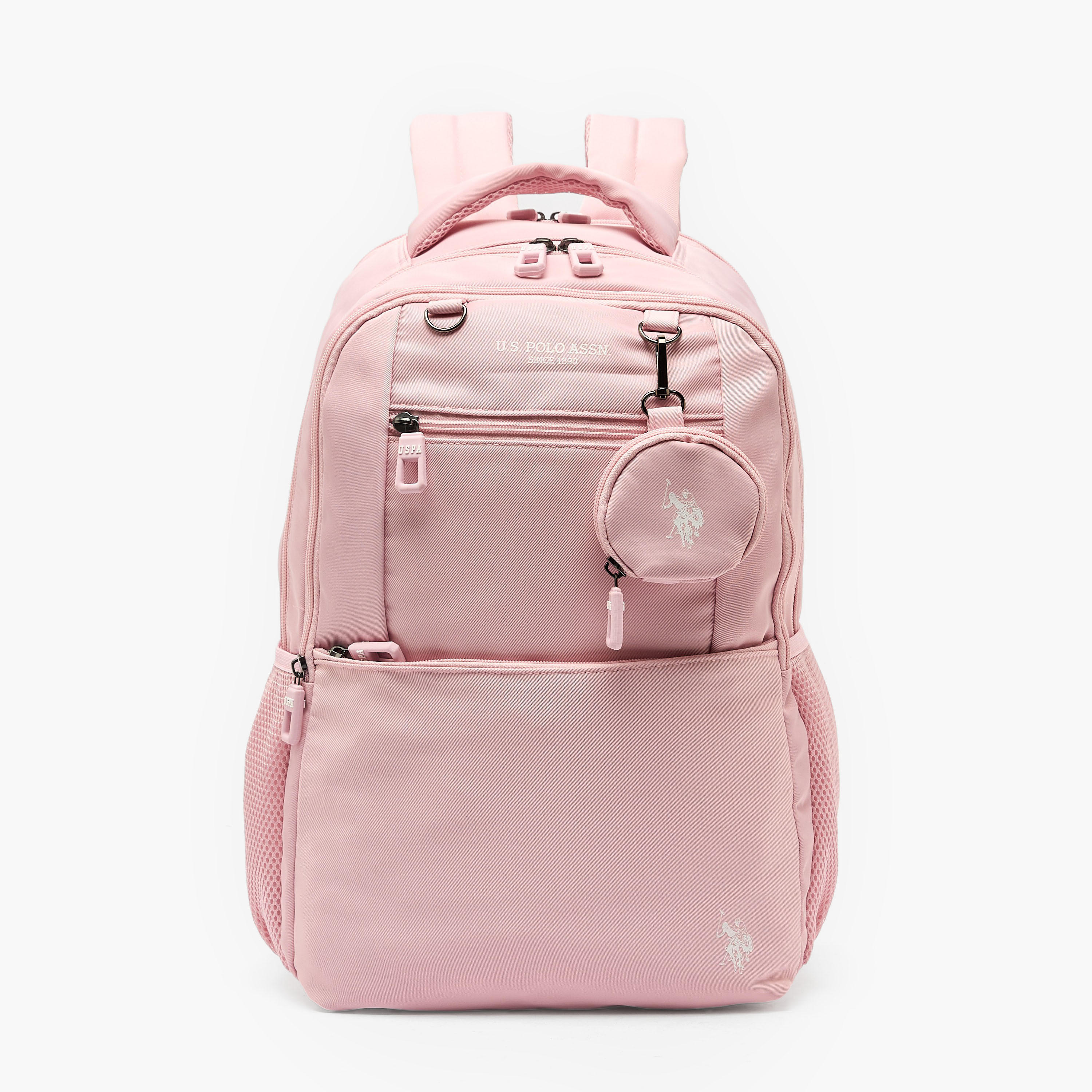 US POLO ASSN. Printed Backpack for Girls 8-13 Years with Pouch - 18 inches-school-bagsandbackpacks-backpacks-image-1