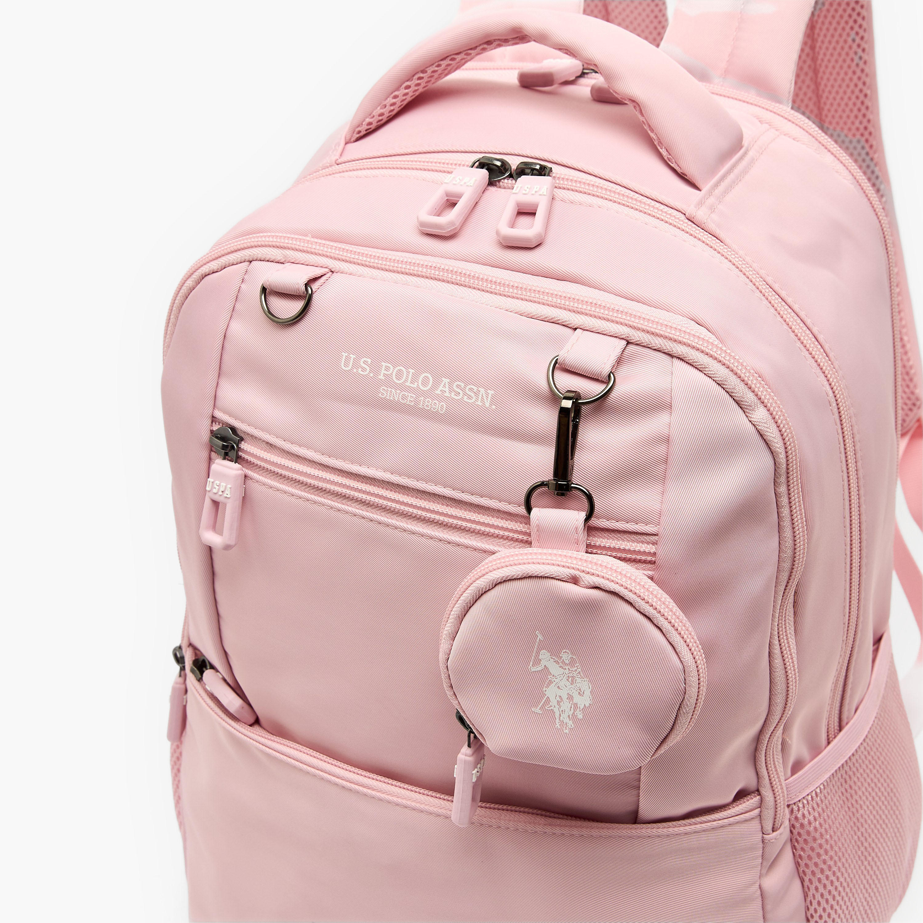 US POLO ASSN. Printed Backpack for Girls 8-13 Years with Pouch - 18 inches-school-bagsandbackpacks-backpacks-image-5