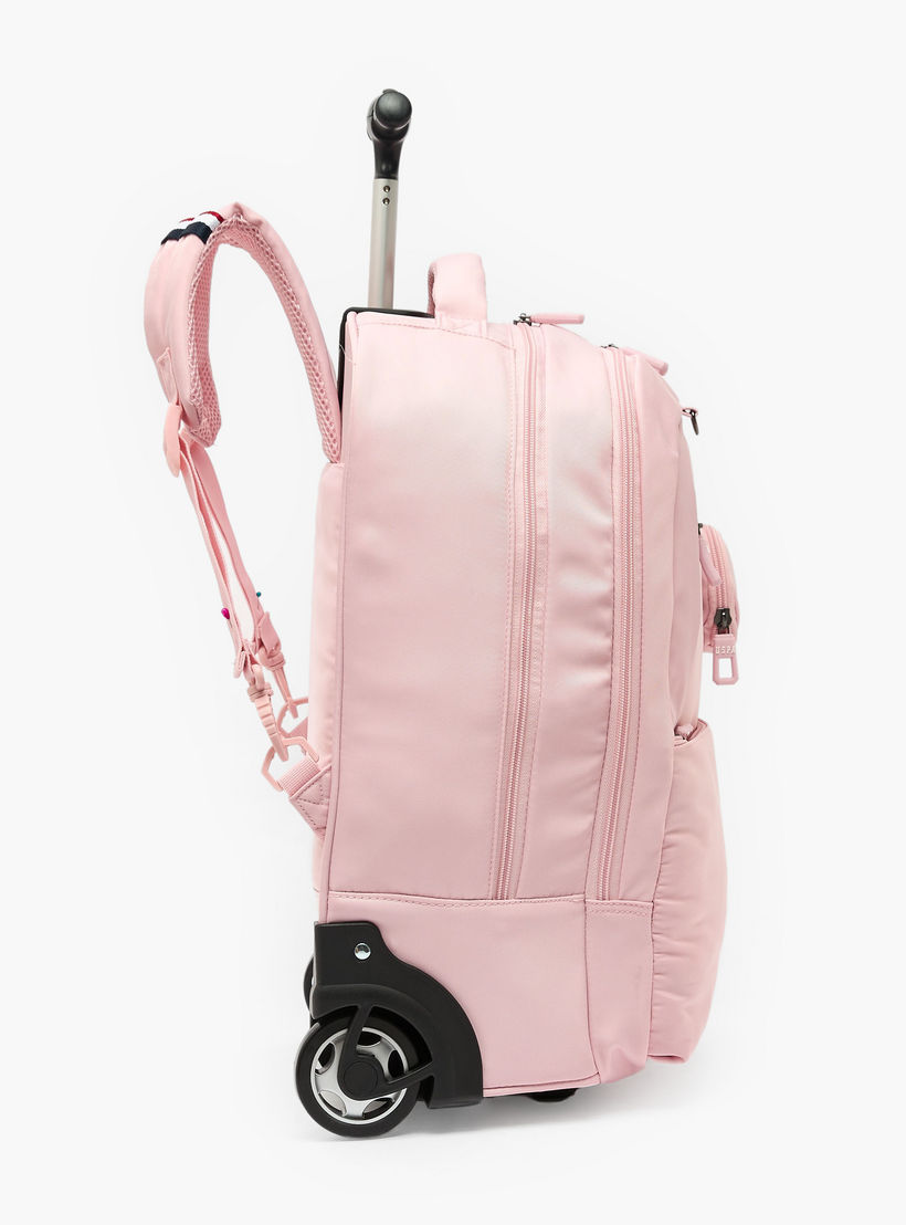 US POLO ASSN. Printed Trolley Backpack for Girls 8-13 Years with Pouch - 19 cms-school-bagsandbackpacks-trolleybags-image-10