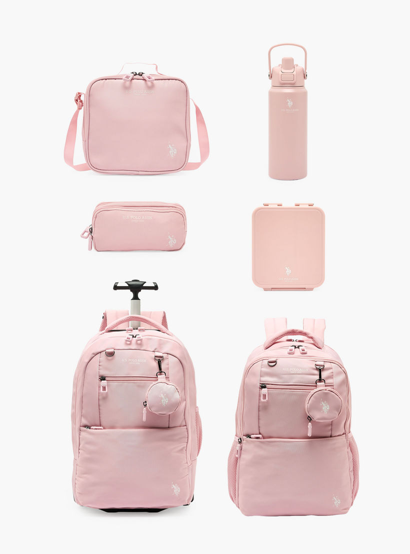 US POLO ASSN. Printed Trolley Backpack for Girls 8-13 Years with Pouch - 19 cms-school-bagsandbackpacks-trolleybags-image-13