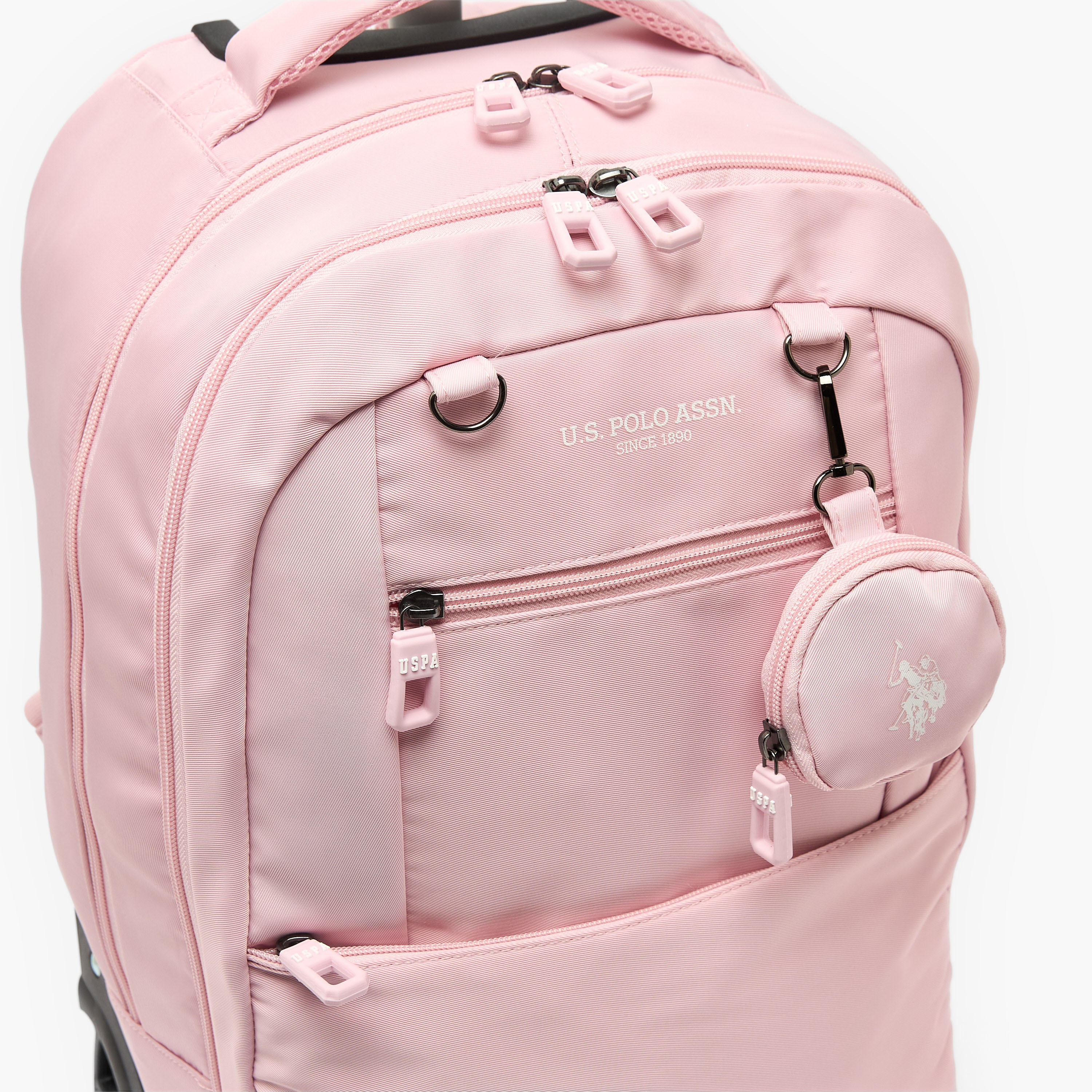 US POLO ASSN. Printed Trolley Backpack for Girls 8-13 Years with Pouch - 19 cms-school-bagsandbackpacks-trolleybags-image-4