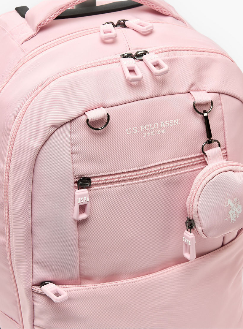 US POLO ASSN. Printed Trolley Backpack for Girls 8-13 Years with Pouch - 19 cms-school-bagsandbackpacks-trolleybags-image-4