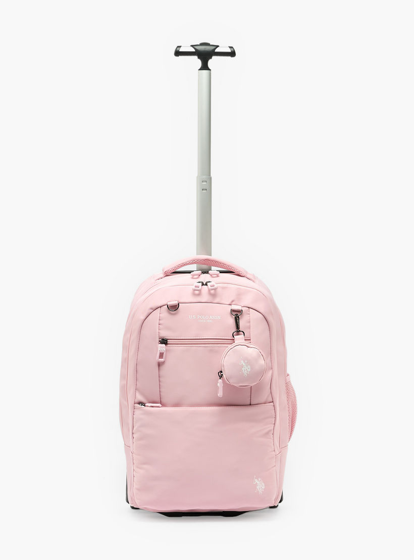 US POLO ASSN. Printed Trolley Backpack for Girls 8-13 Years with Pouch - 19 cms-school-bagsandbackpacks-trolleybags-image-4