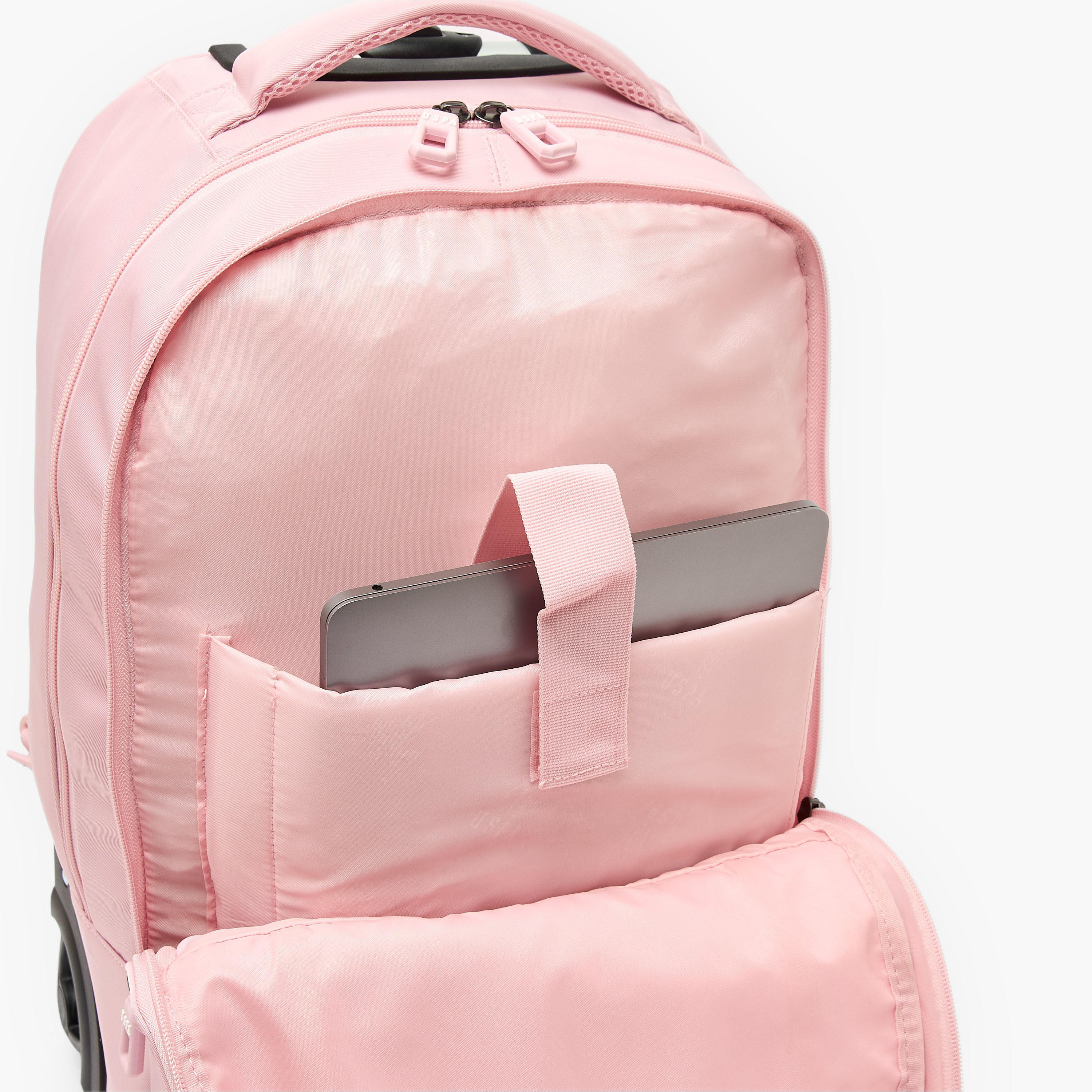 US POLO ASSN. Printed Trolley Backpack for Girls 8-13 Years with Pouch - 19 cms-school-bagsandbackpacks-trolleybags-image-6