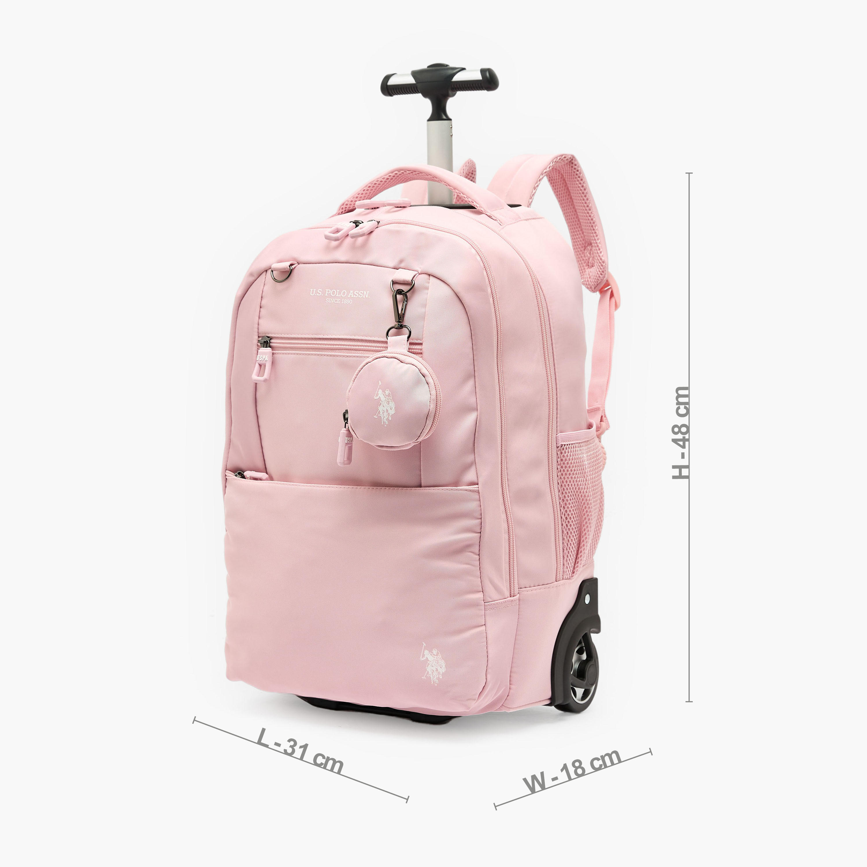 US POLO ASSN. Printed Trolley Backpack for Girls 8-13 Years with Pouch - 19 cms-school-bagsandbackpacks-trolleybags-image-8