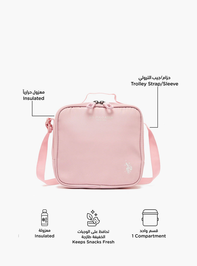 US POLO ASSN. Printed Lunch Bag for Girls 8-13 Years with Insulation-school-lunchessentials-lunchbags-image-2